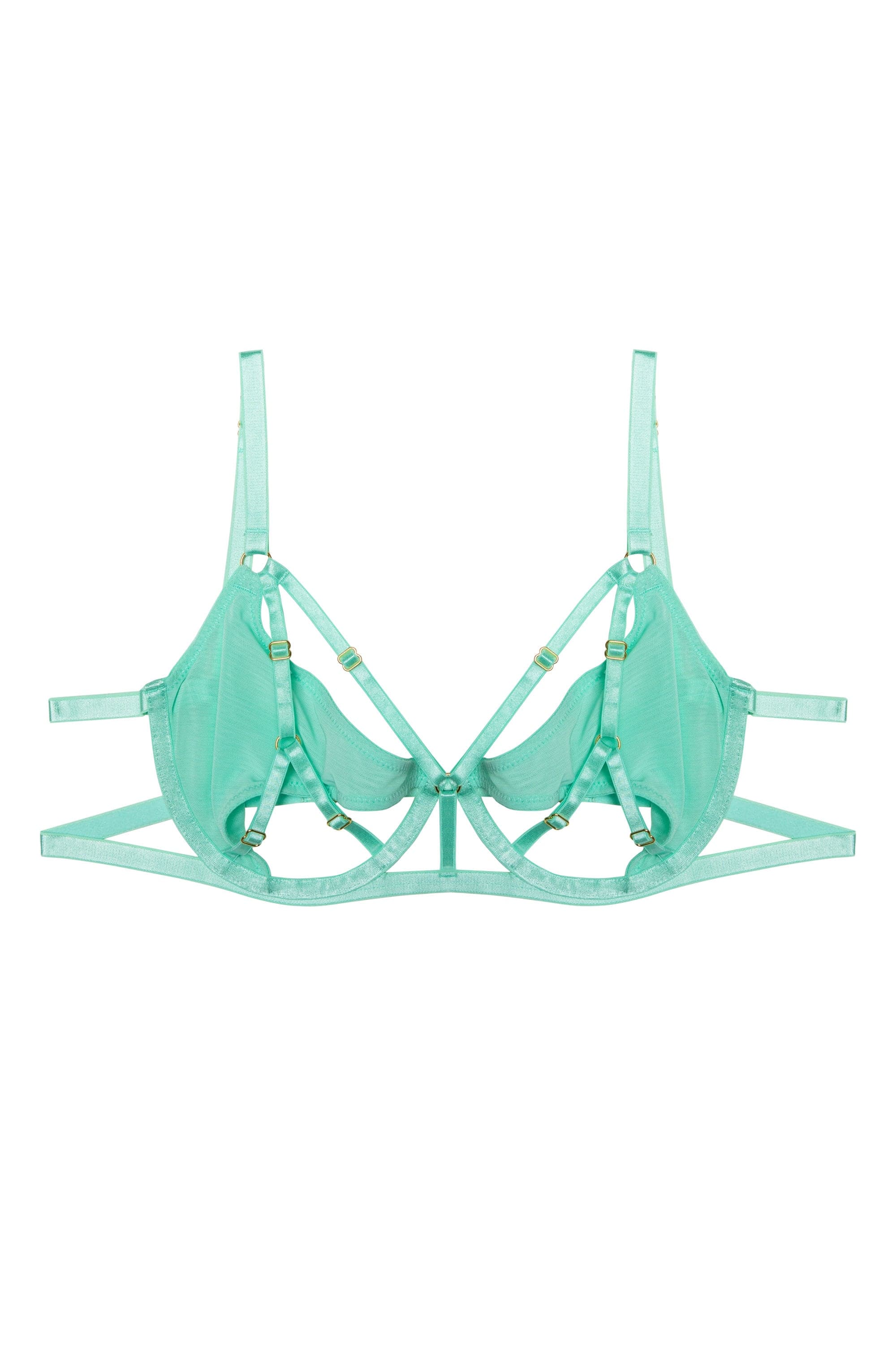 Penny Neon Green Cut Out Mesh Bra - Image 6