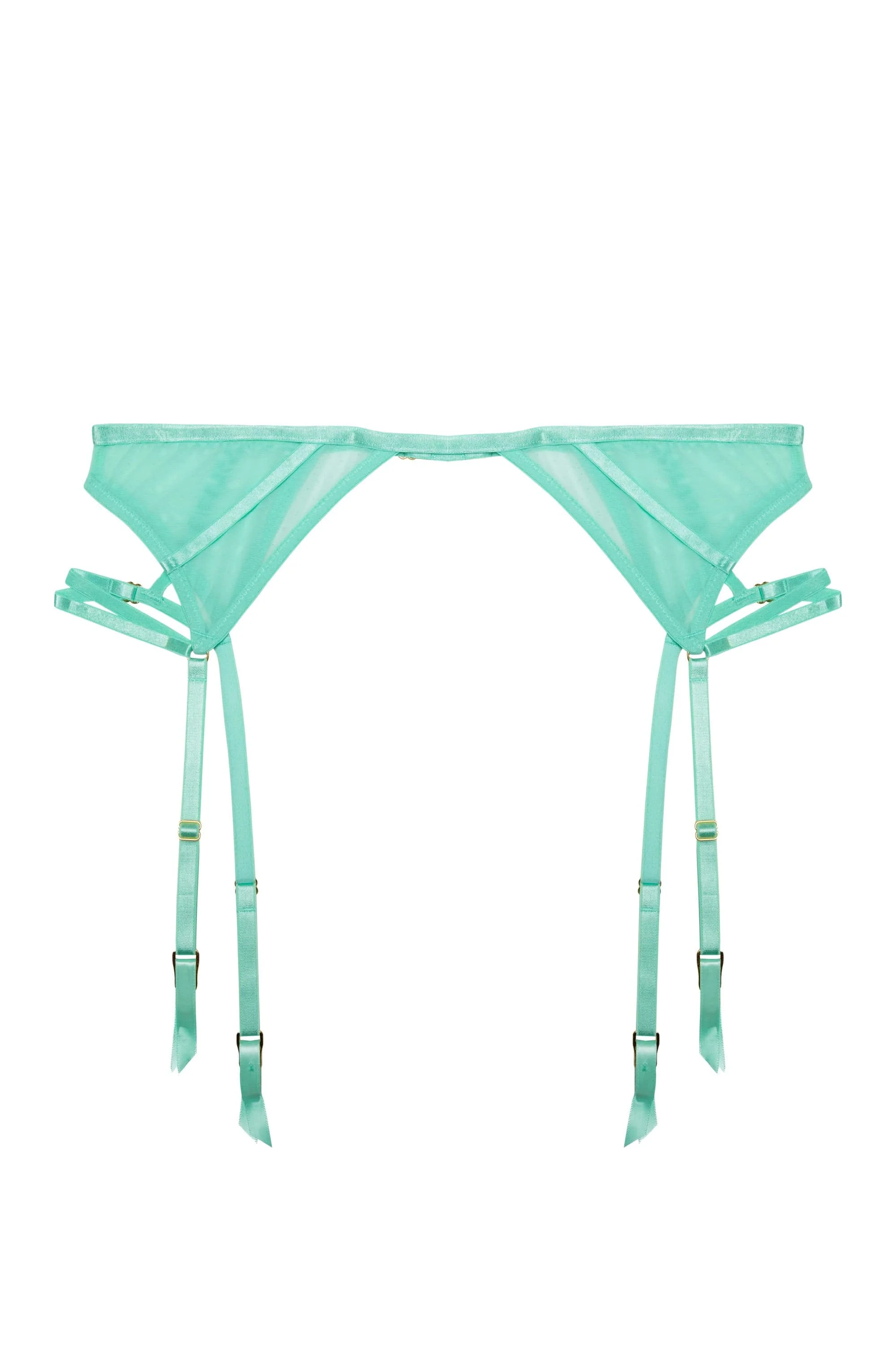 Penny Neon Green Strappy Mesh Suspender Belt - Image 5