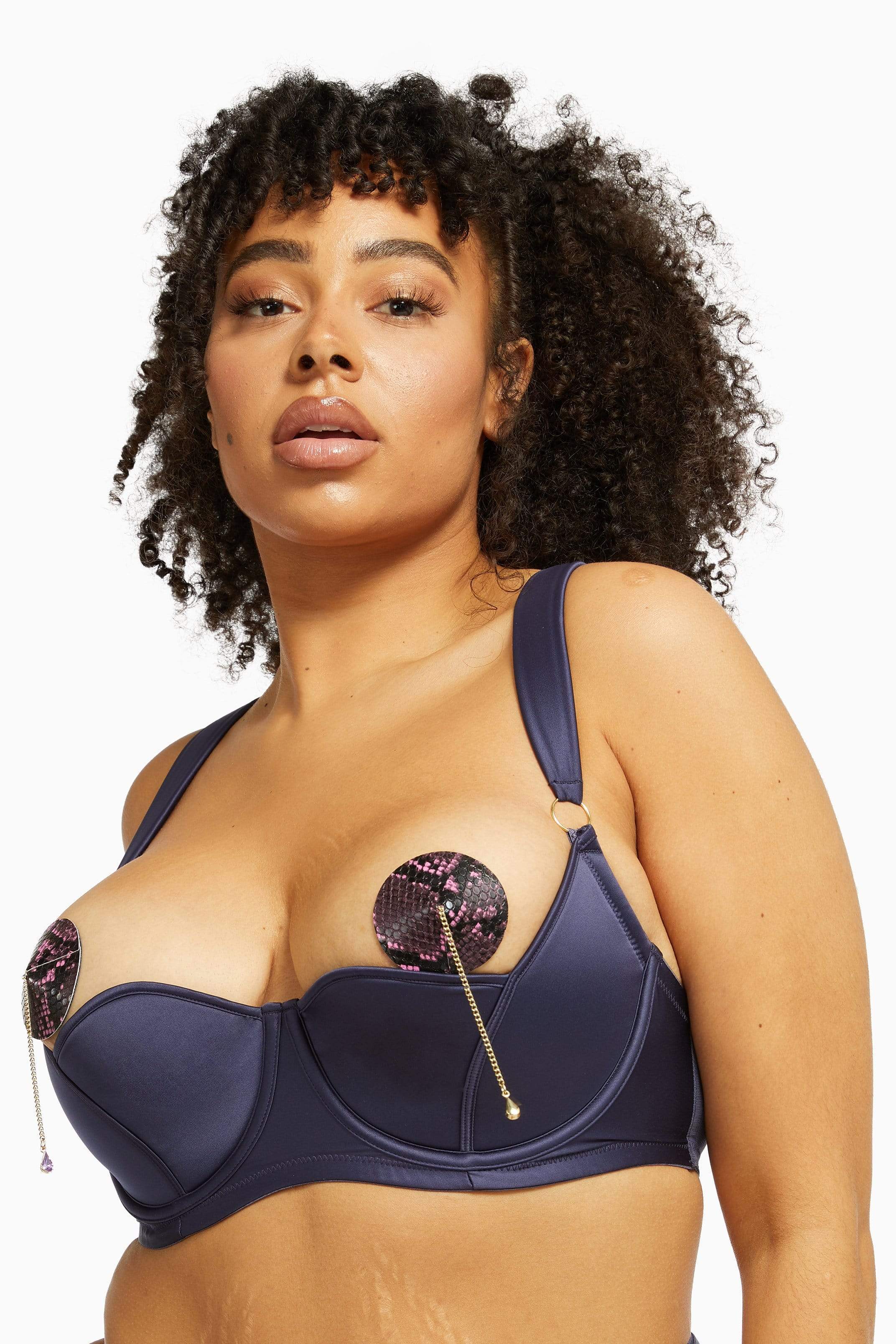 Philly Navy Tulip Satin Bra - Image 13