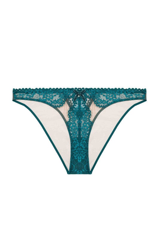 Phoebe Teal Eyelash Lace Brazillian Brief - Image 10