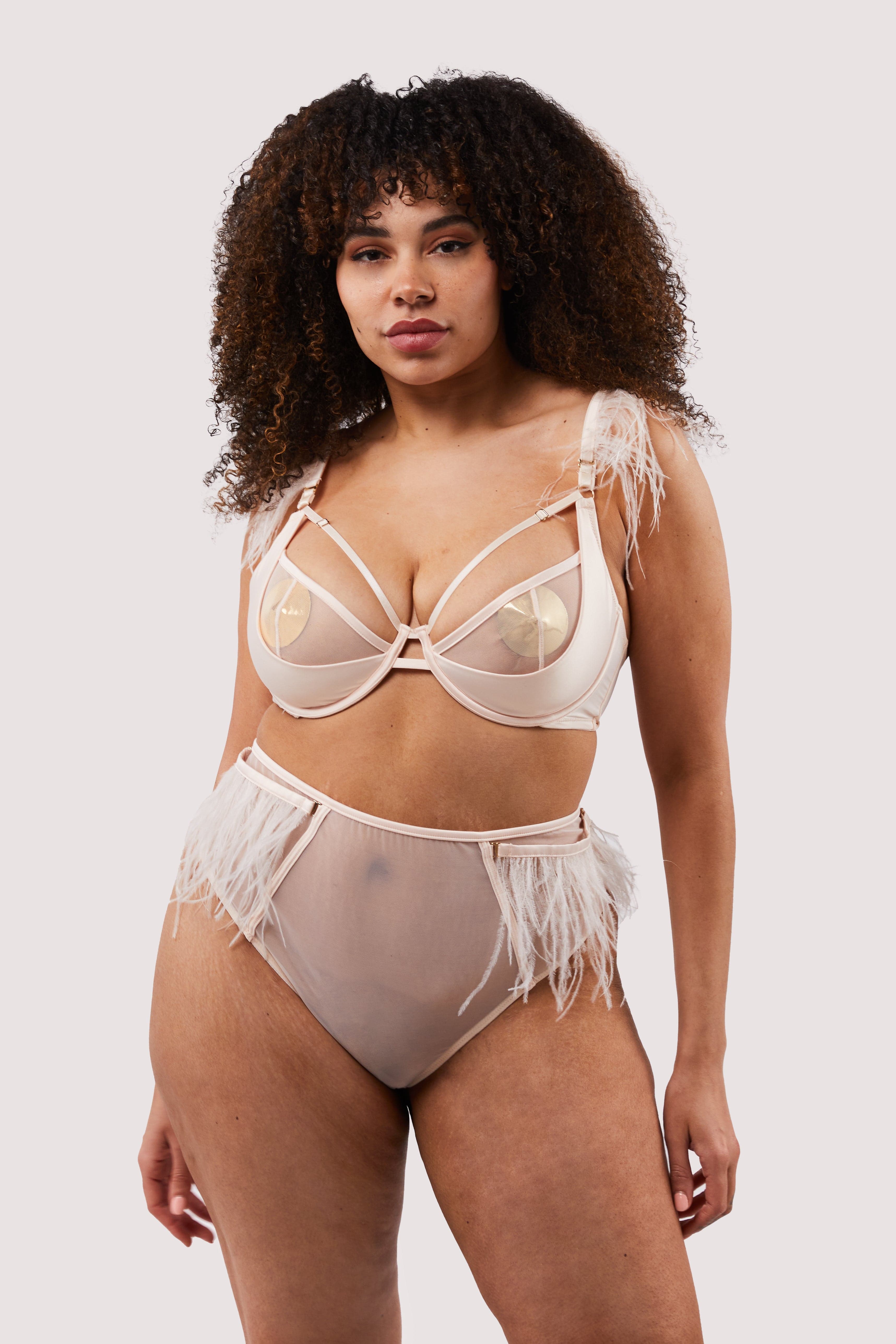 Phoenix Blush Feather High Waisted Brief - Image 10