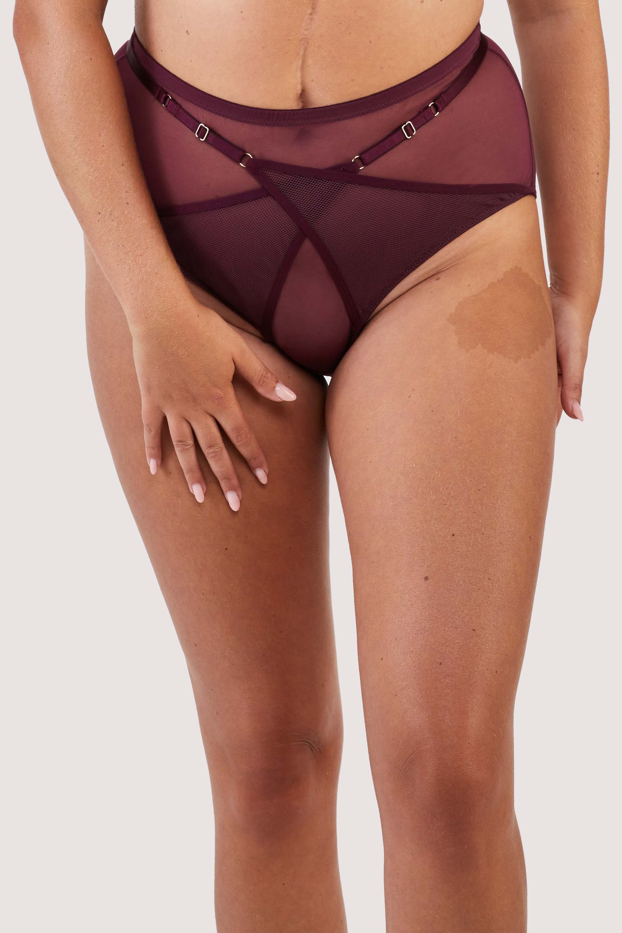 Eddie Wine Crossover High Waist Brief - Image 8