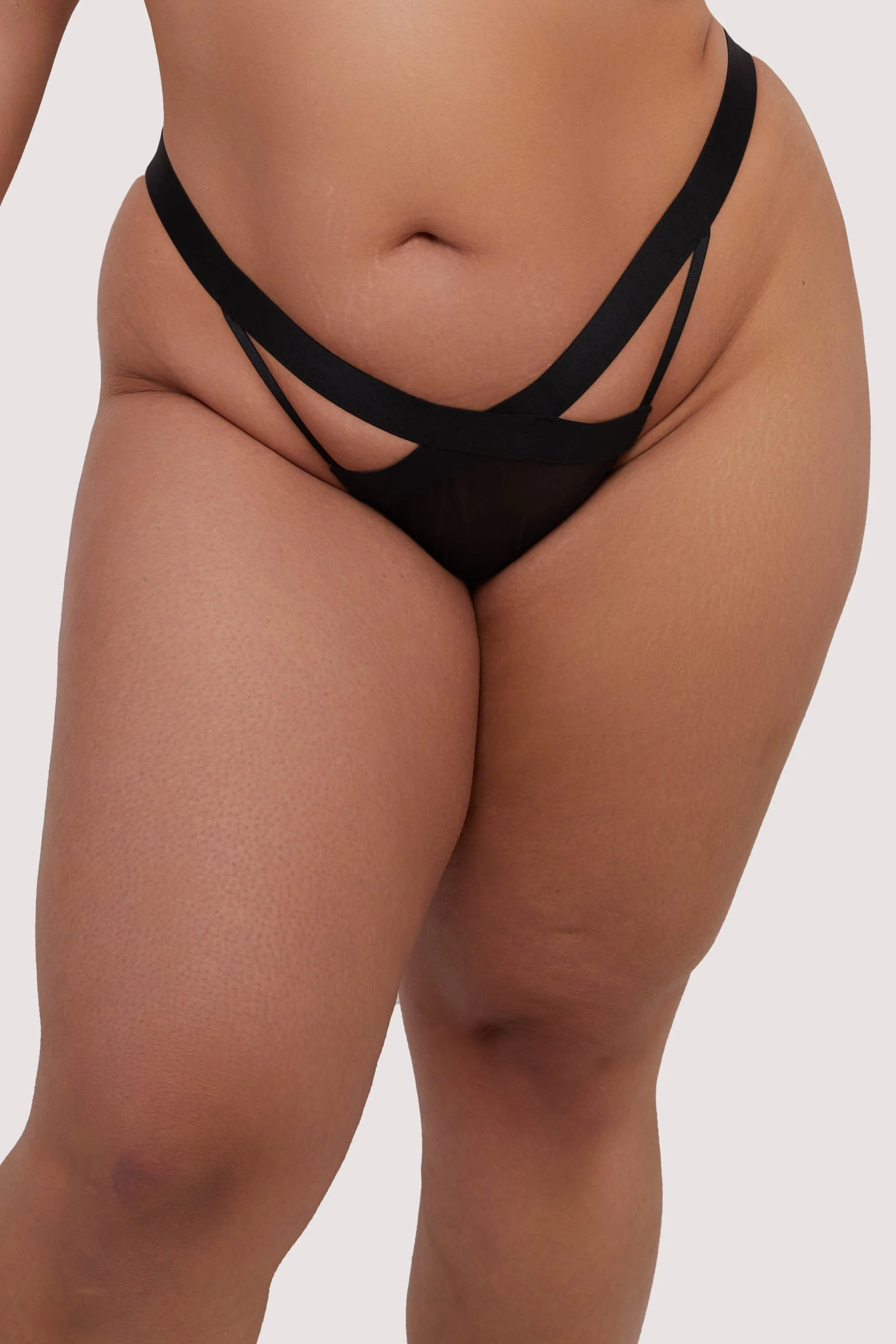 Etta Black Elastic and Mesh Brief - Image 5