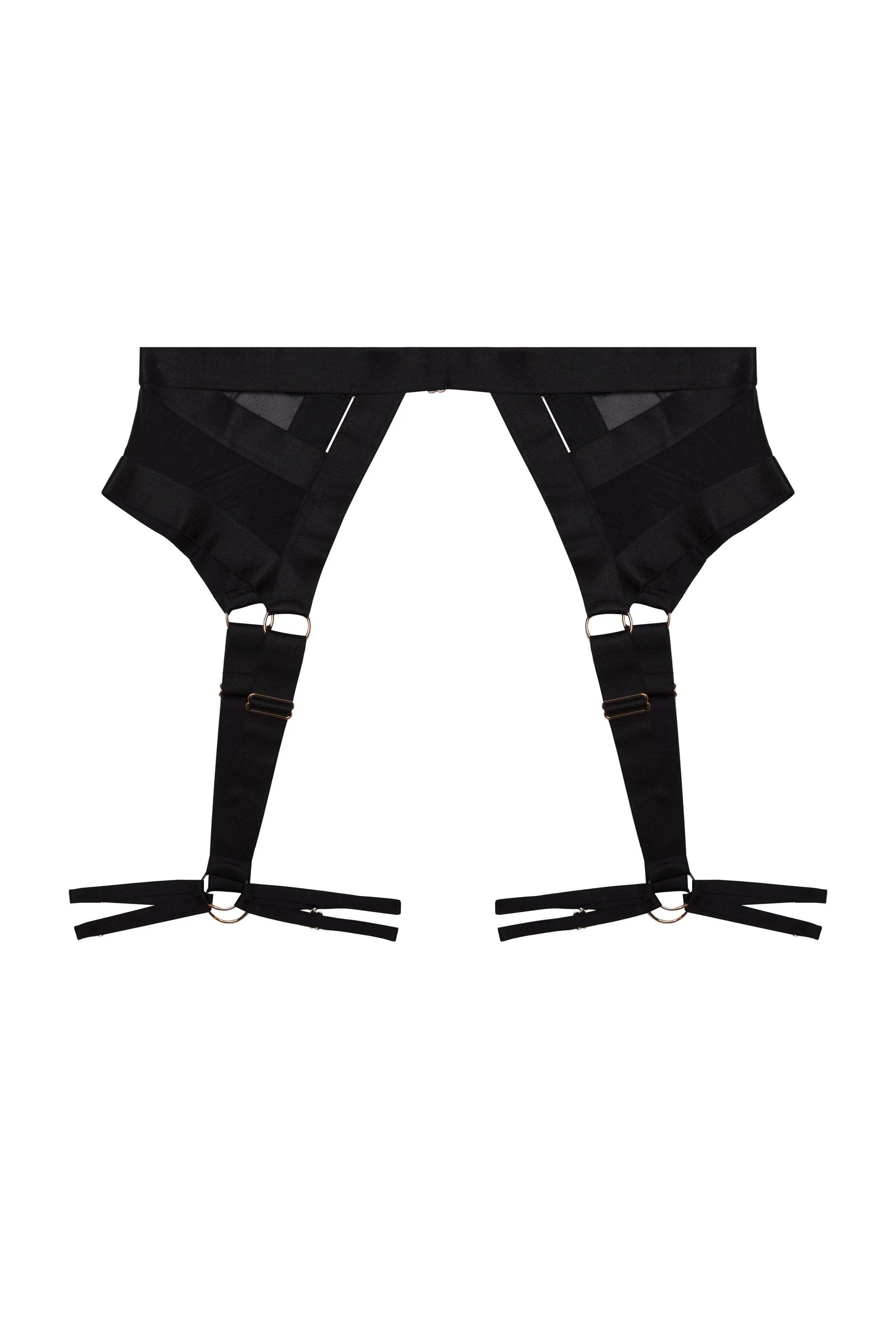 Etta Black Elastic and Mesh Multi-strap Harness Suspender - Image 4