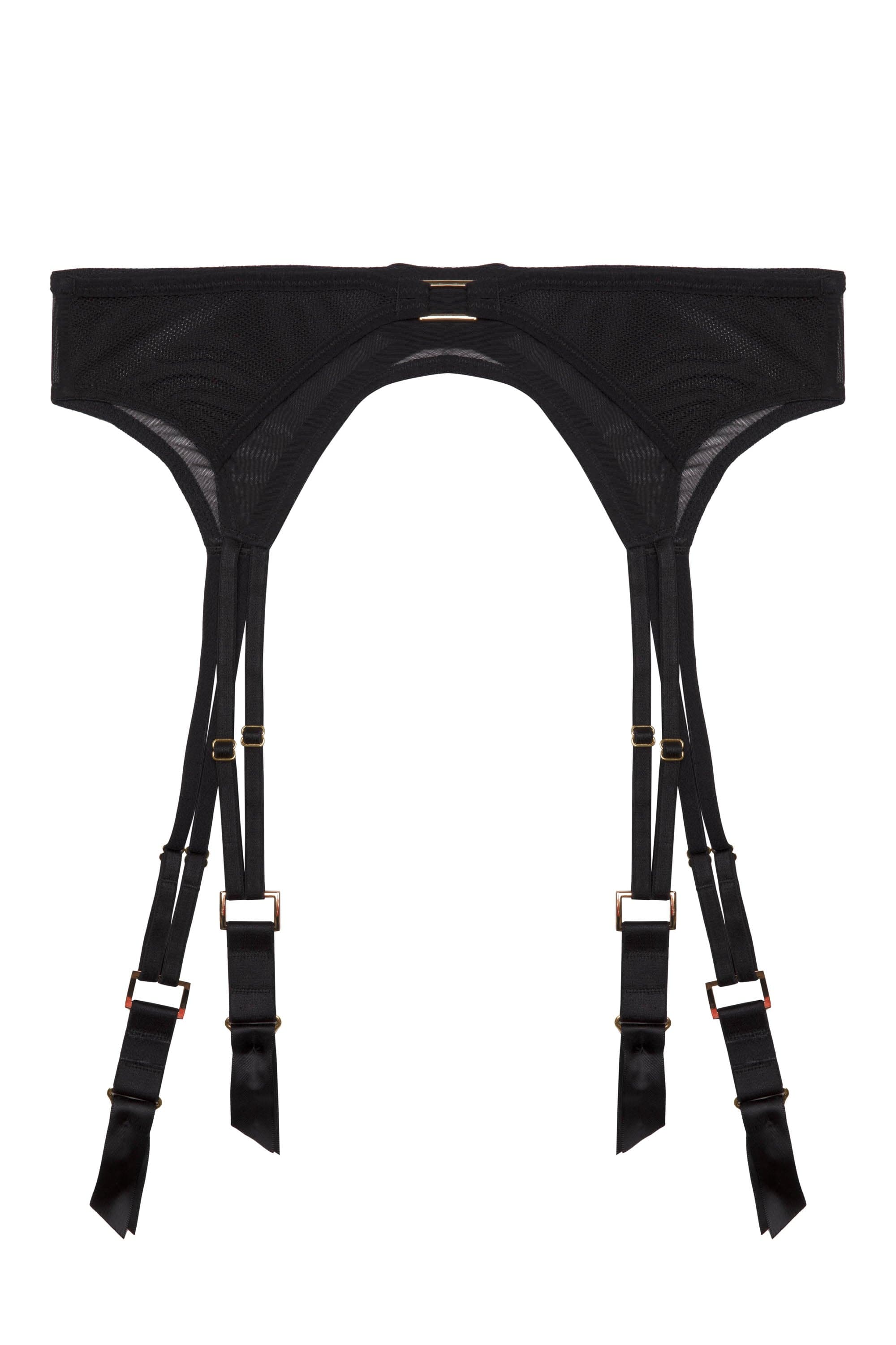 Holland Strappy Fishnet and Mesh Suspender Belt - Image 8