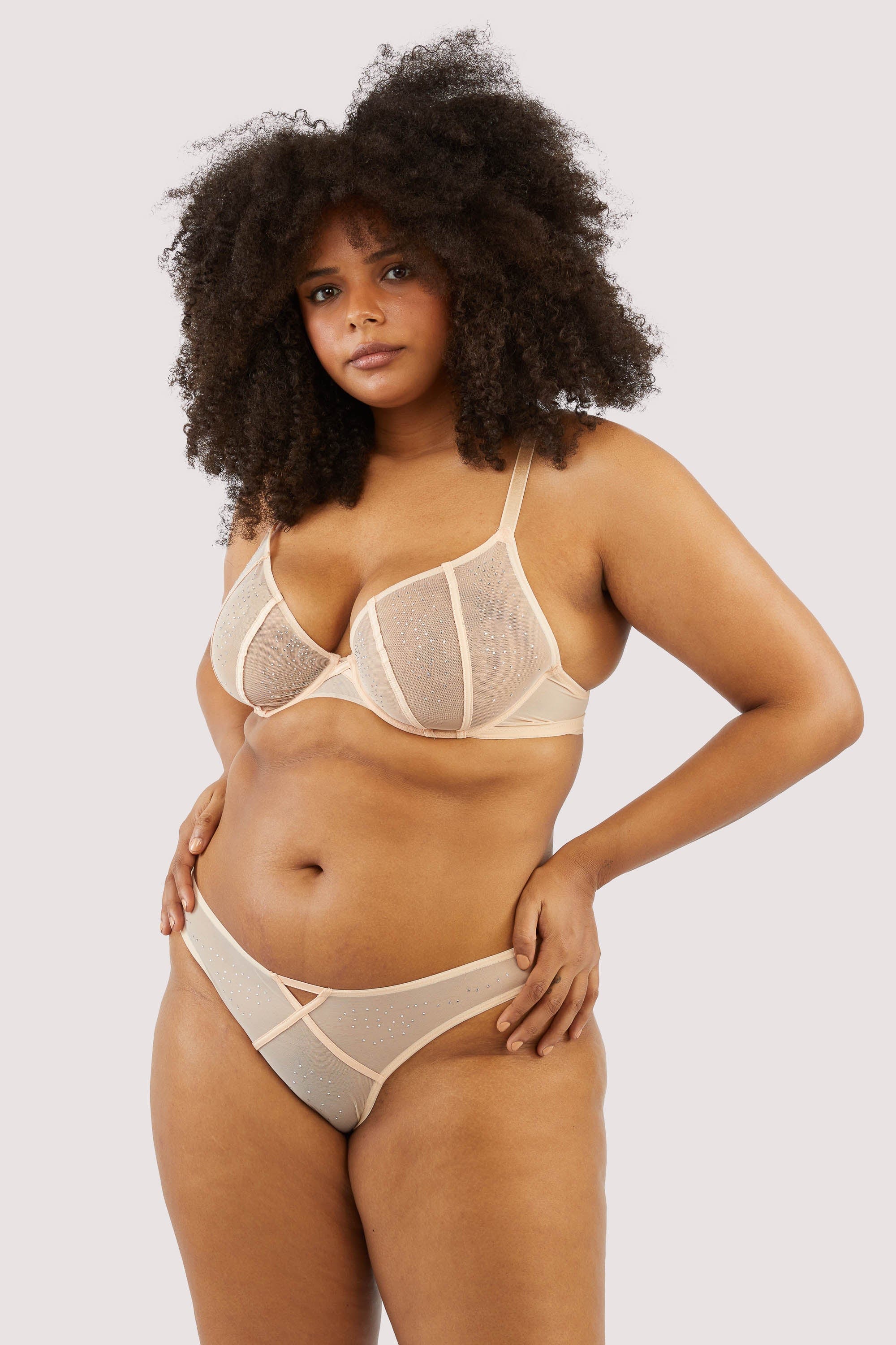 Nola Toffee Diamante Studded Bra - Image 11