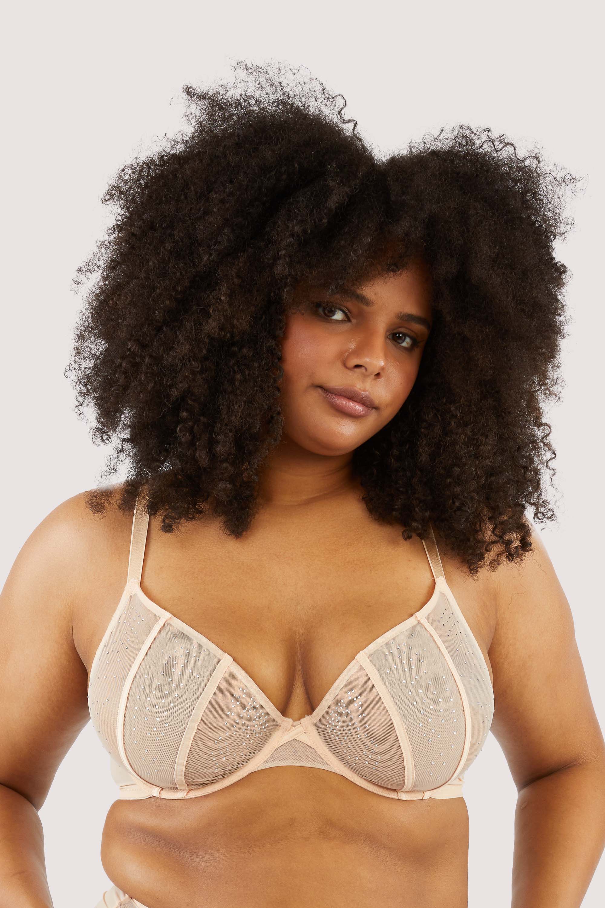 Nola Toffee Diamante Studded Bra - Image 9