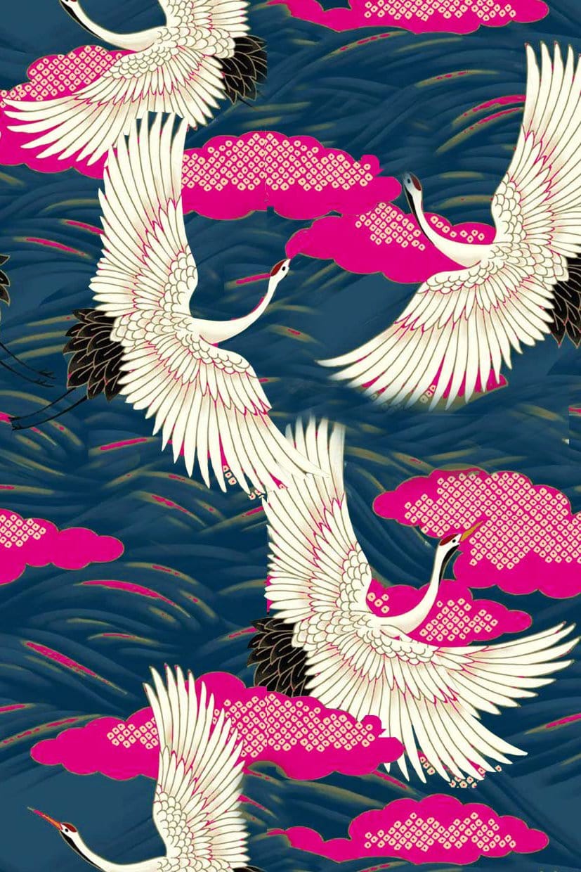 Playful Promises Pink Crane Face Mask - Image 4