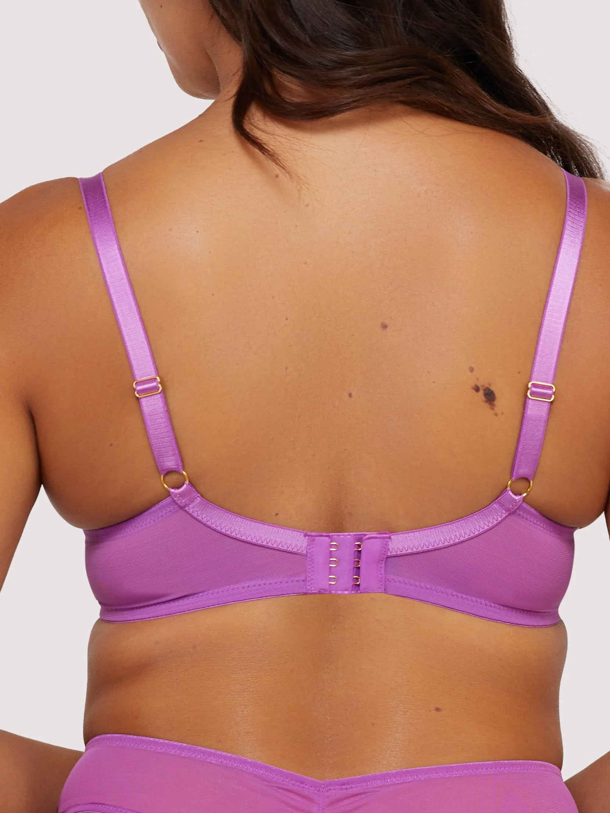 Rosanna Purple Long Line Plunge Bra - Image 4