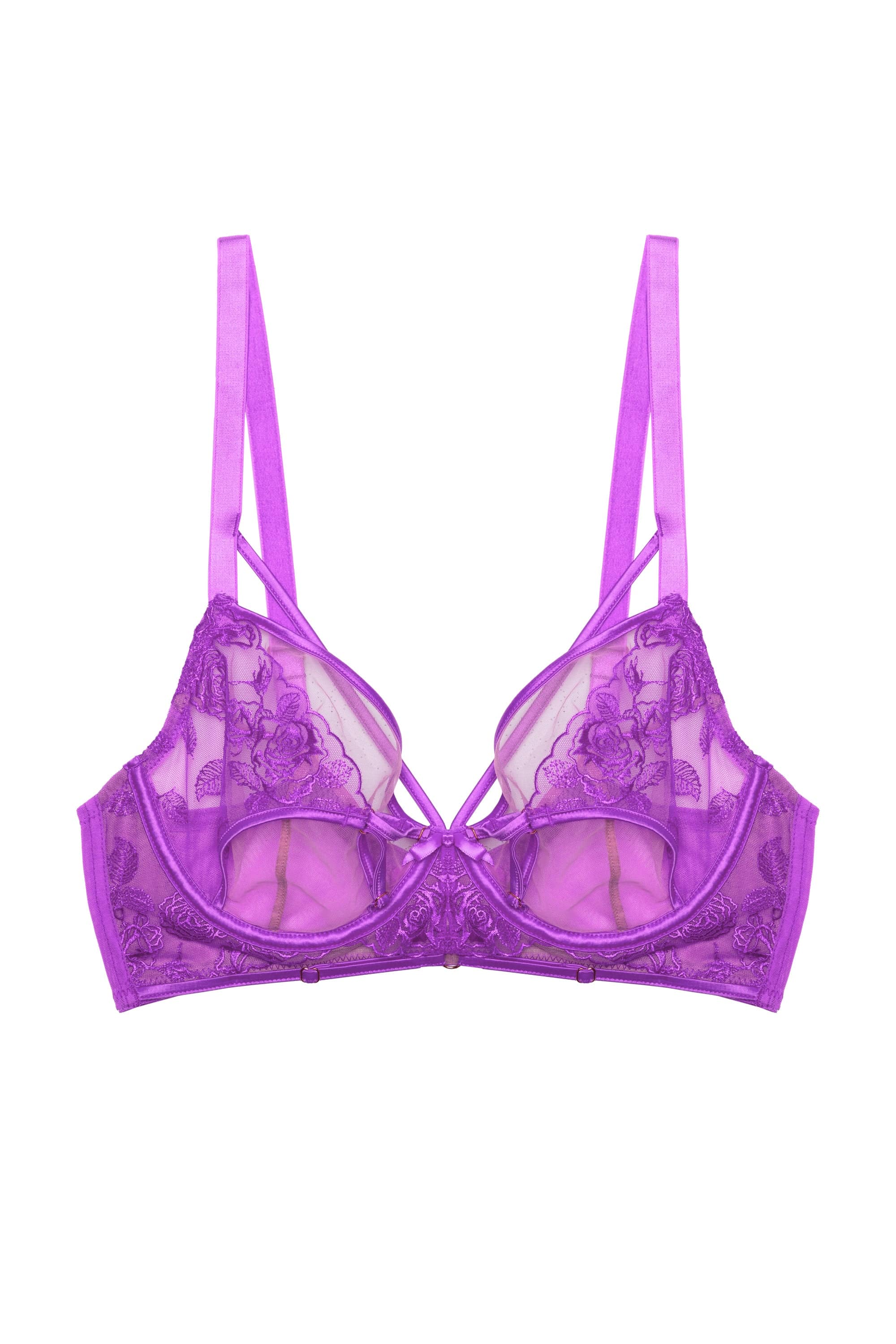 Rosanna Purple Long Line Plunge Bra - Image 6