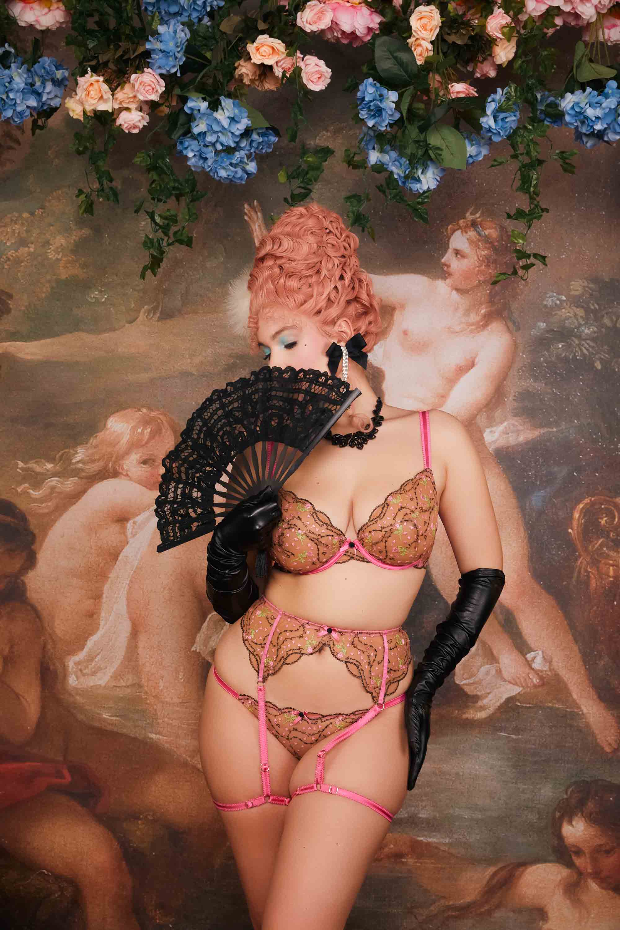 Spank Me Pink and Nude Custom Embroidery Tanga Brief - Image 2