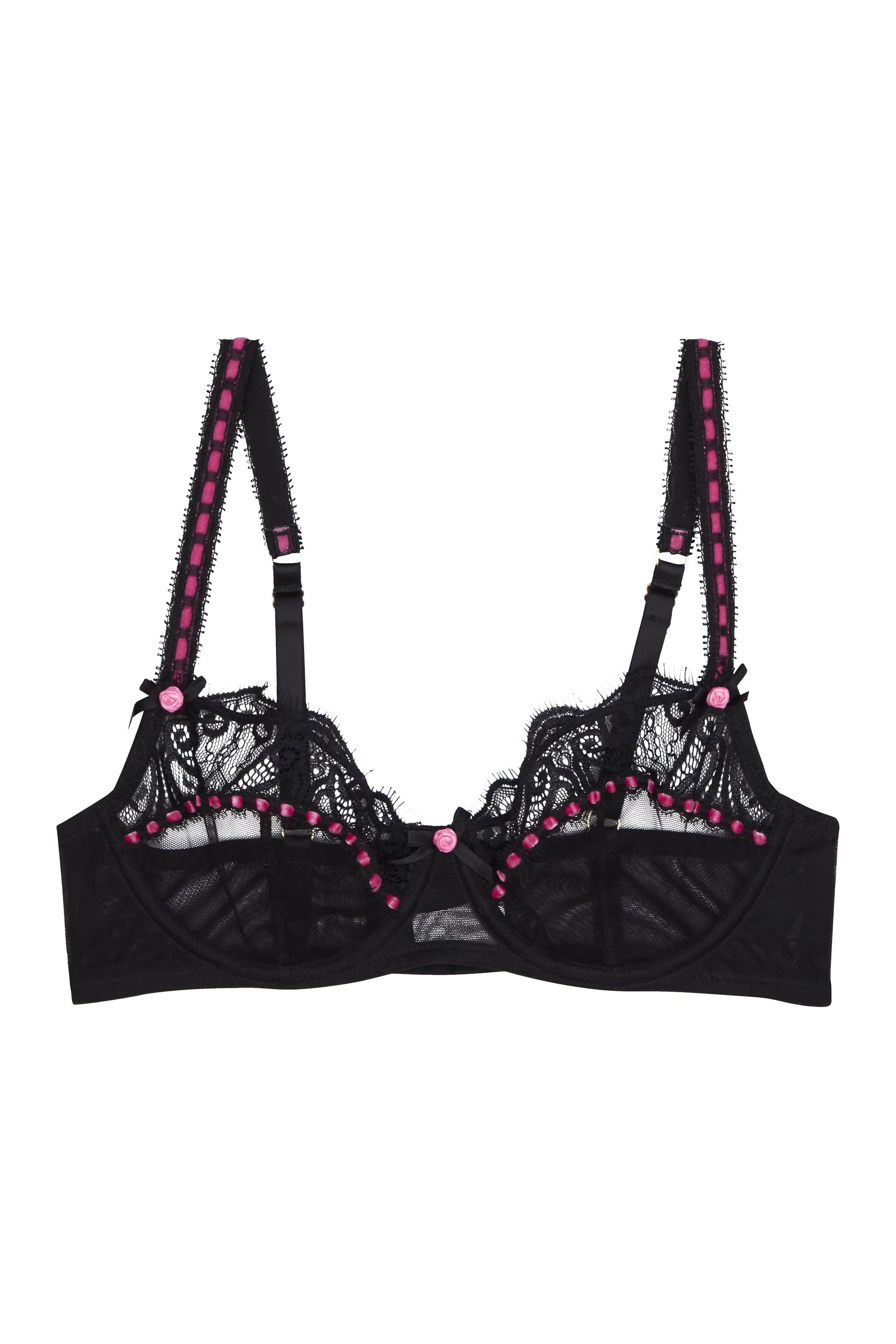 Monica Ribbon Slot Lace Bra - Image 8