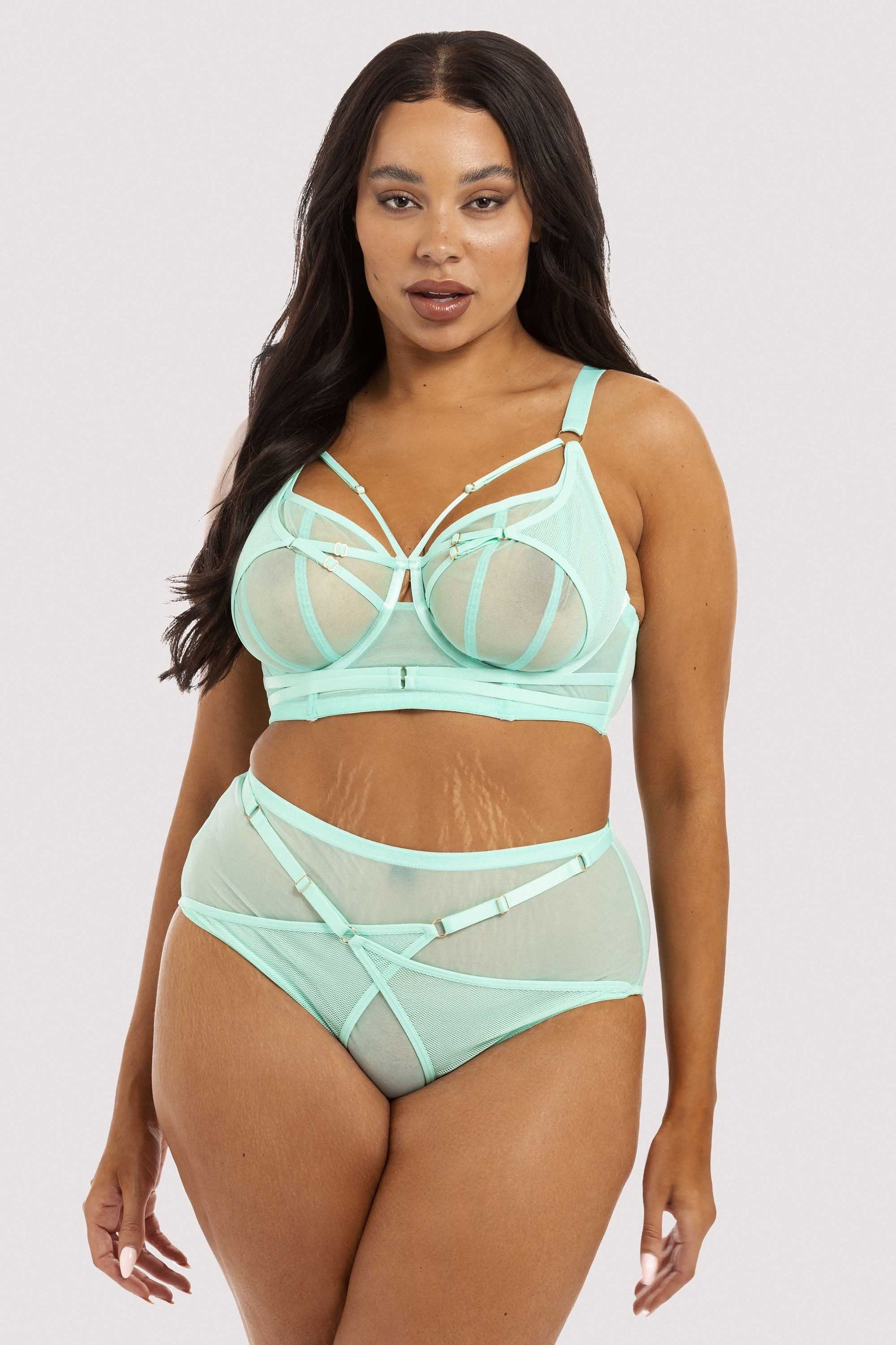 Eddie Aqua Crossover Wrap Bra - Image 10