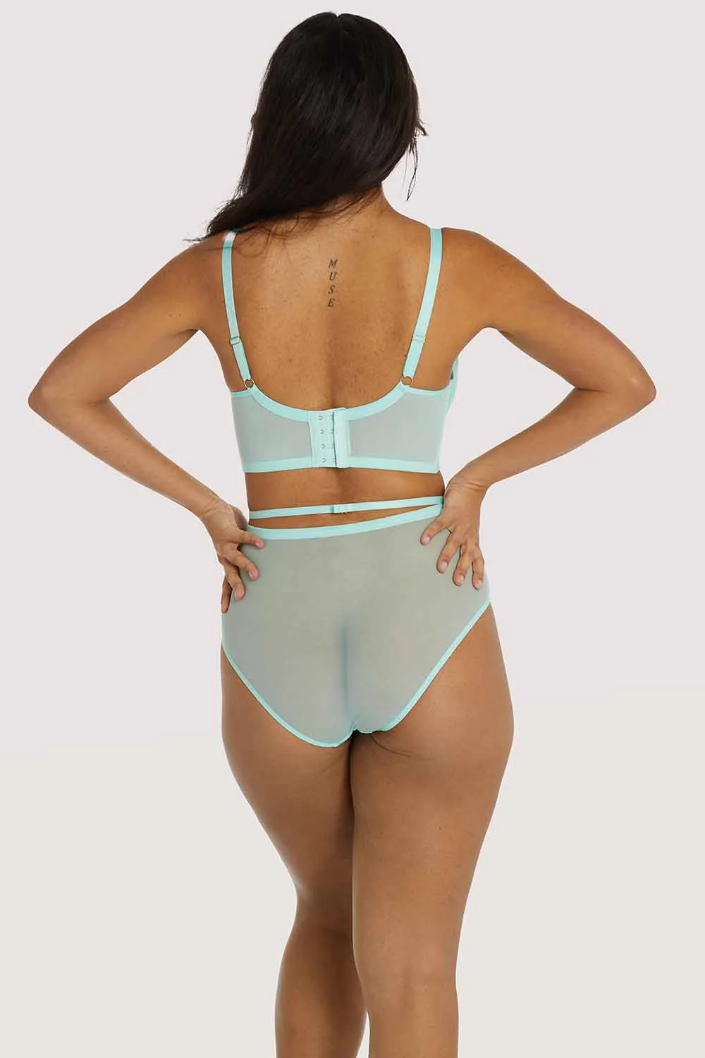 Eddie Aqua Crossover Wrap Bra - Image 8