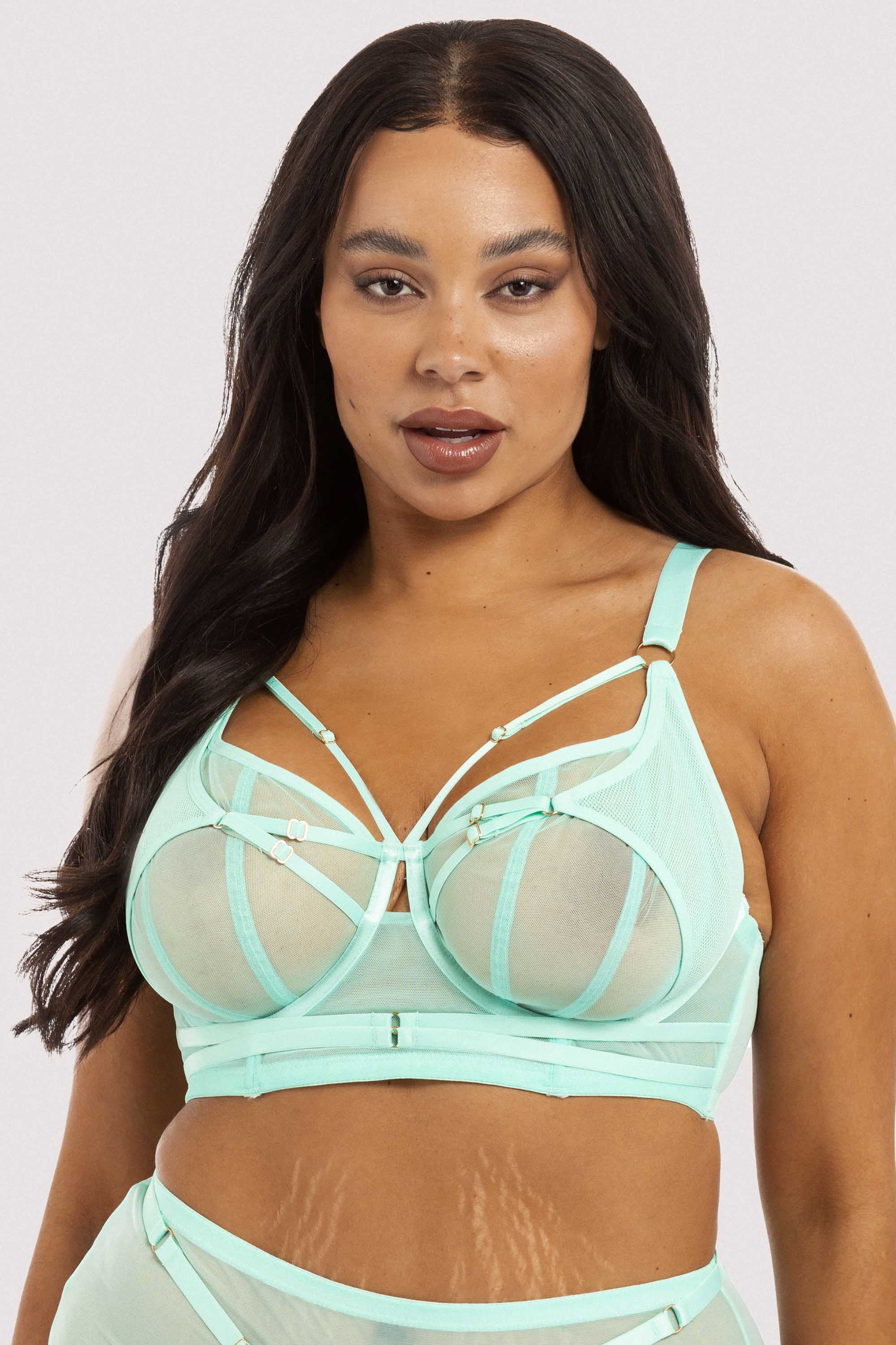 Eddie Aqua Crossover Wrap Bra - Image 9
