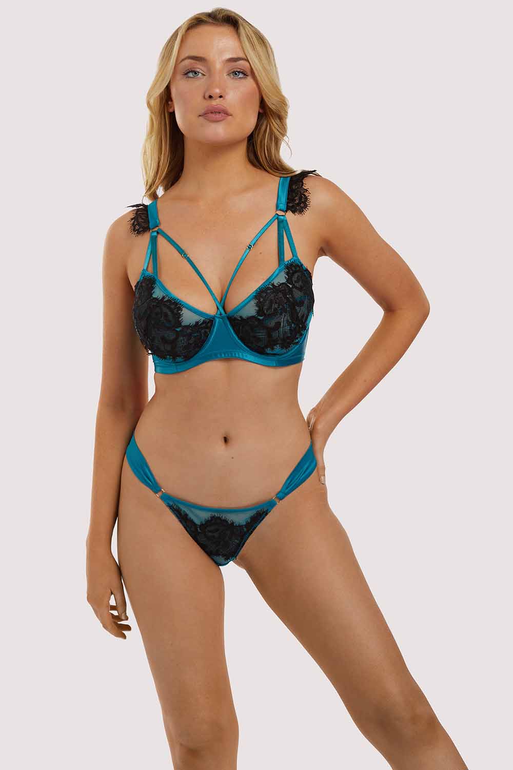 Anneliese Teal Balcony Bra - Image 9