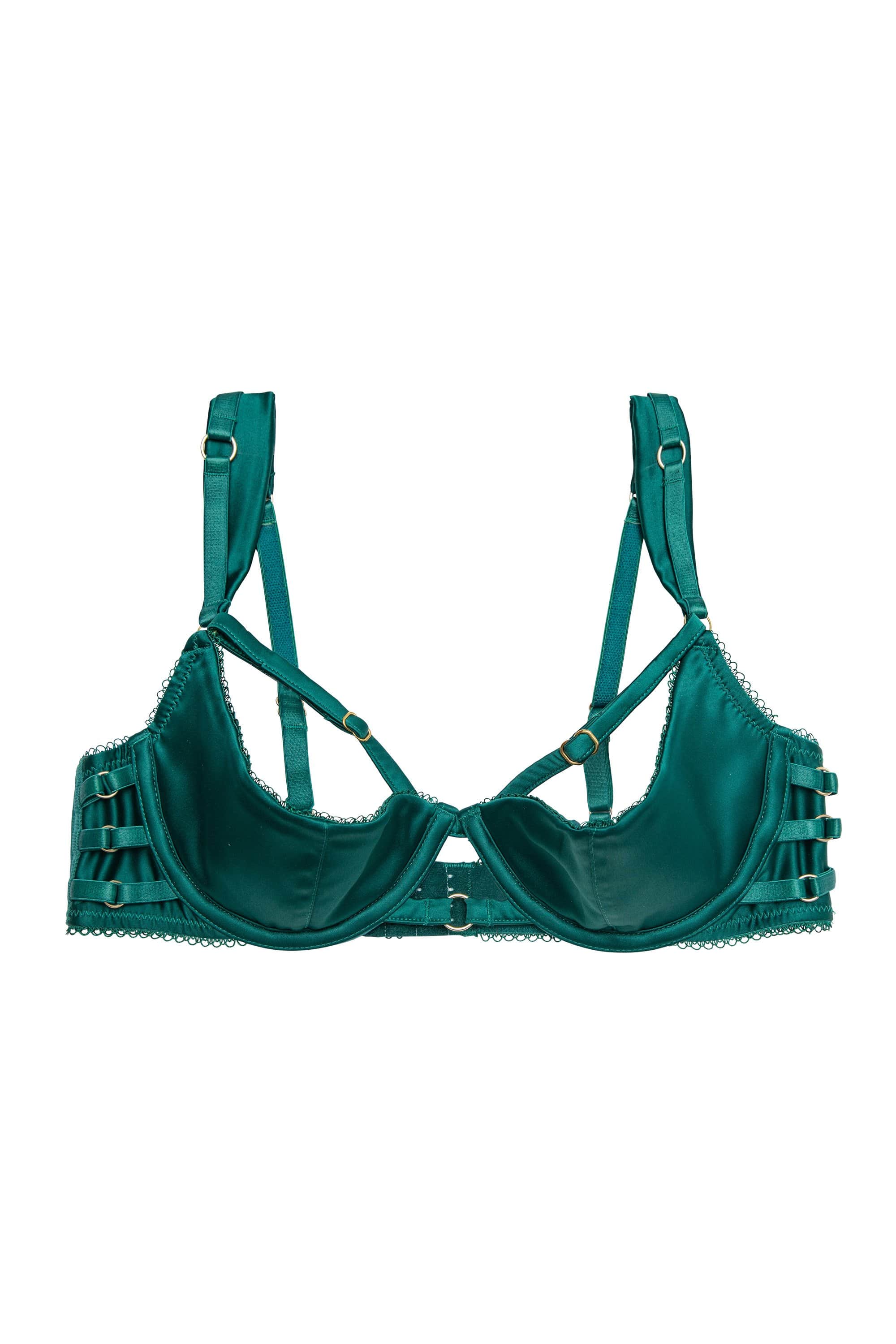 Ava 1/4 Cup Green Bra - Image 13
