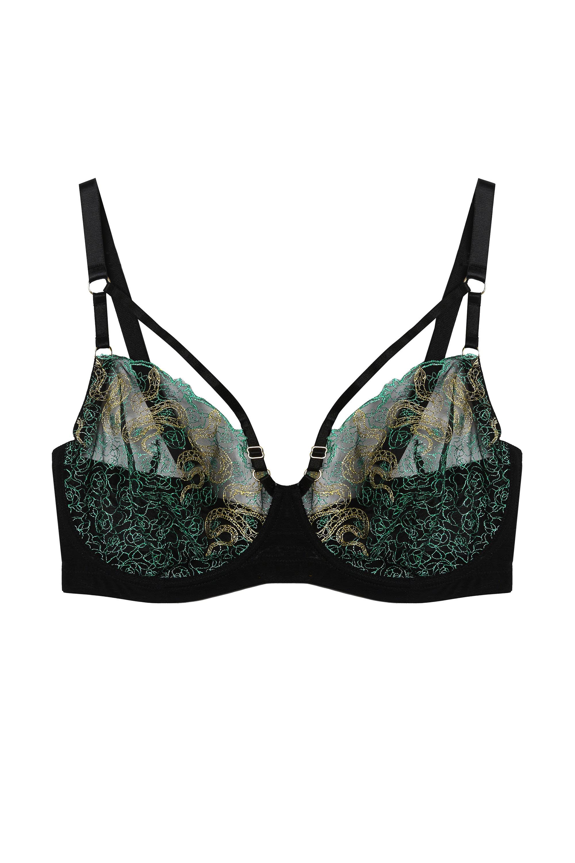 Dakota Green & Gold Snake Bra - Image 9