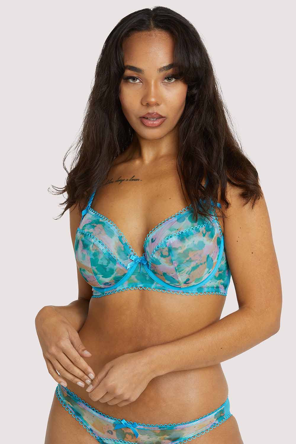 Joey Blue Watercolour Bra - Image 7