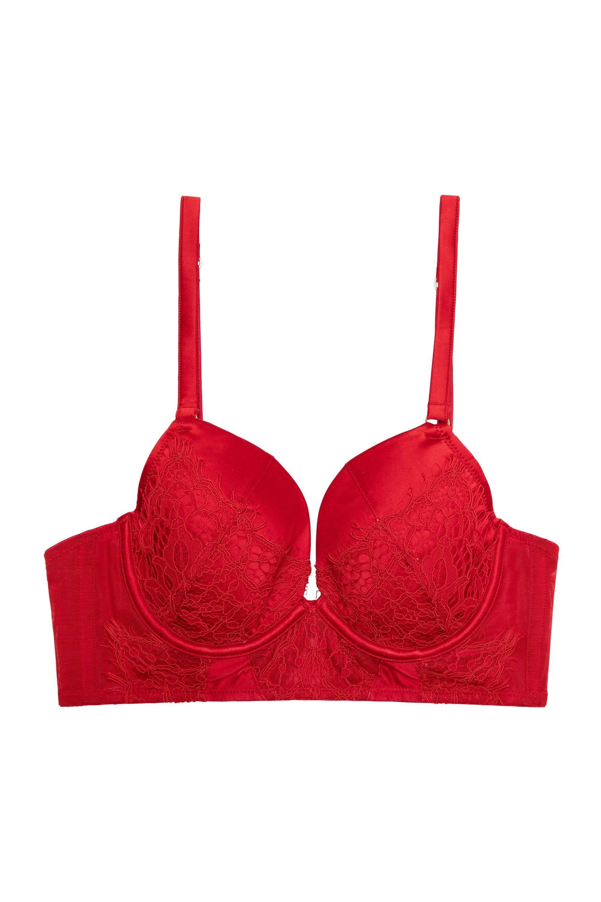 Melina Red Longline Plunge Bra - Image 15