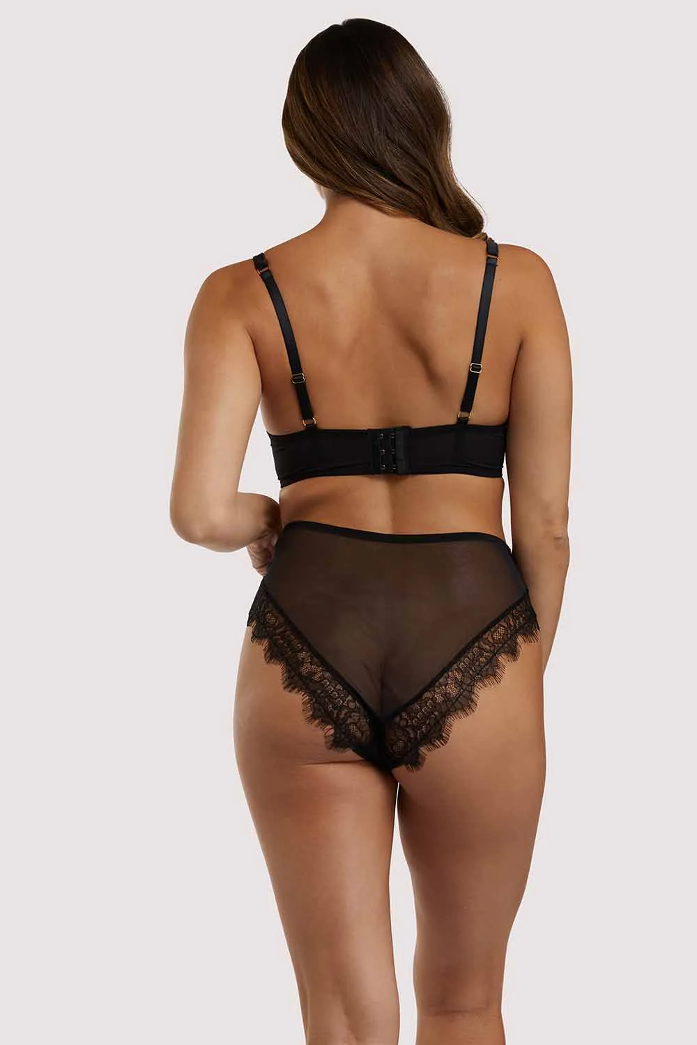 Melina Black Longline Plunge Bra - Image 6