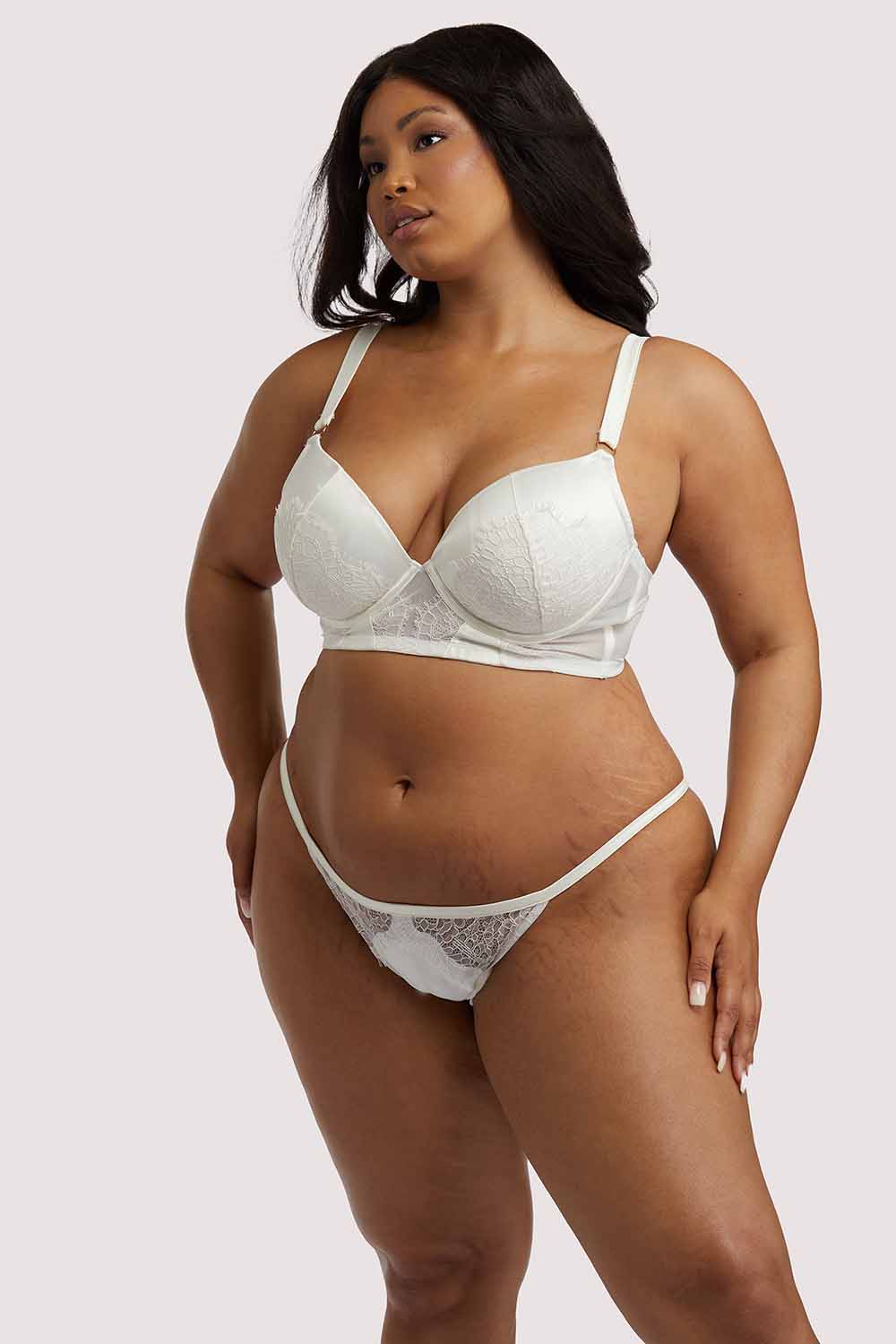 Melina Ivory Longline Plunge Bra - Image 10