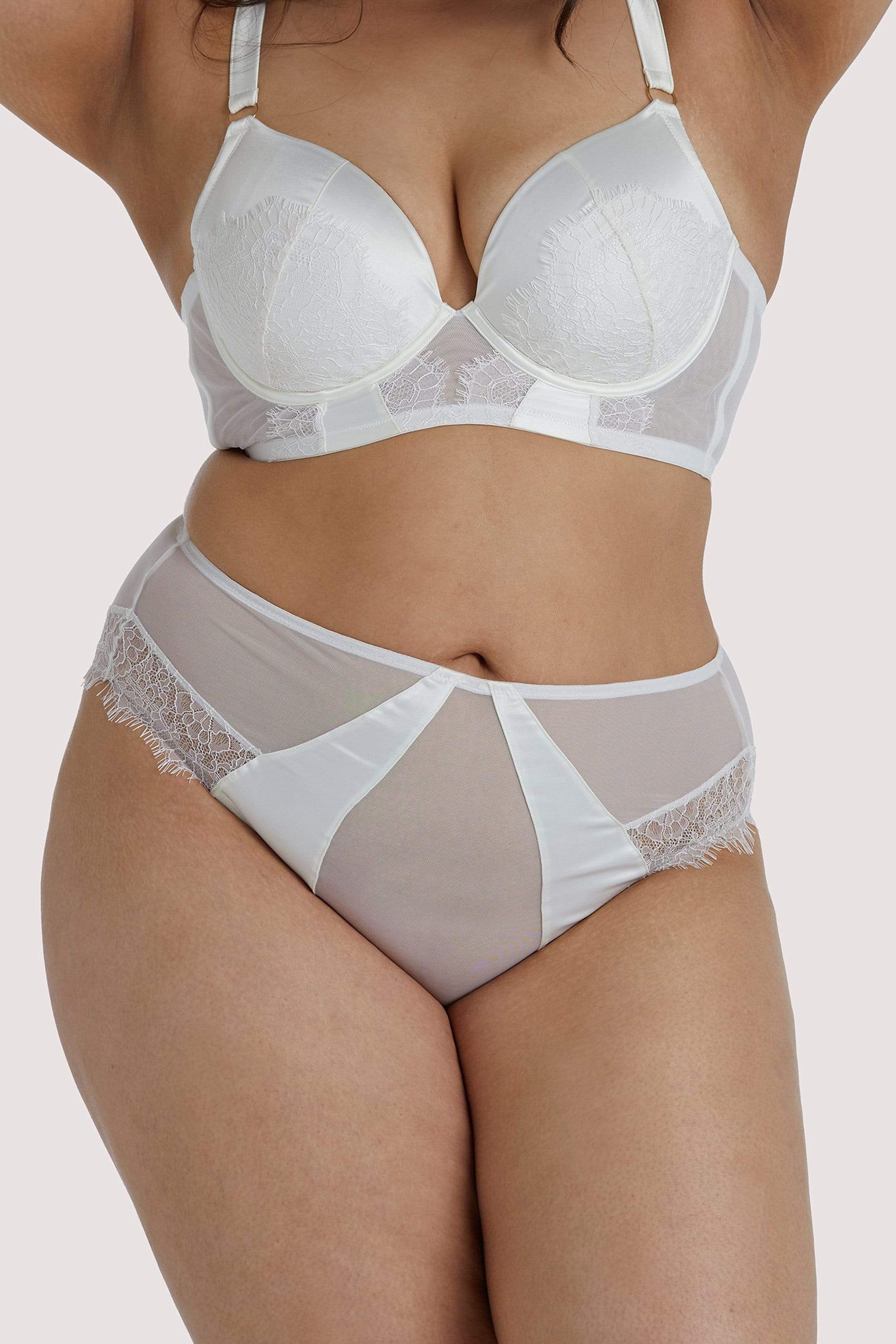 Melina Ivory Longline Plunge Bra - Image 13