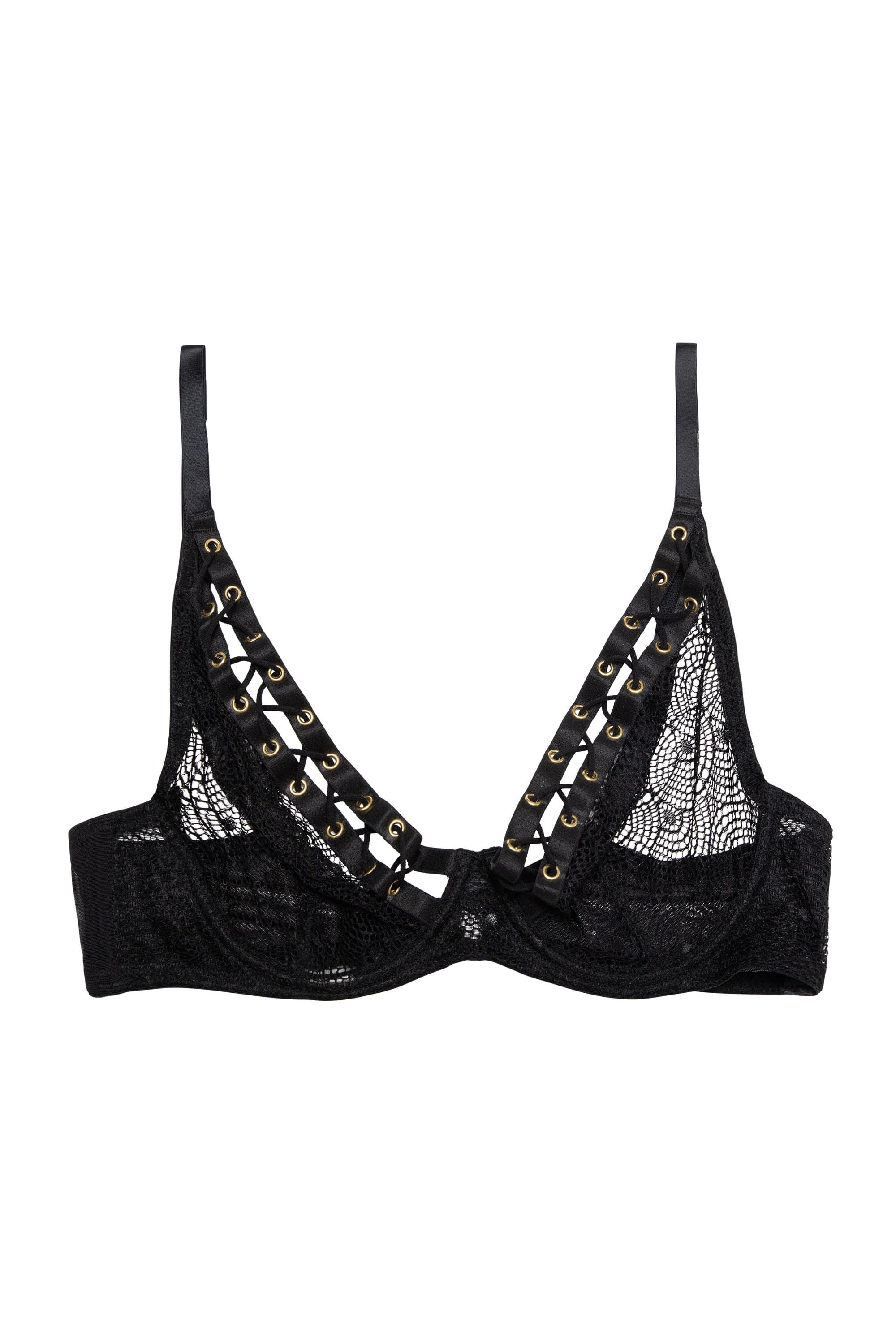 Florence Black Lattice Bra - Image 11
