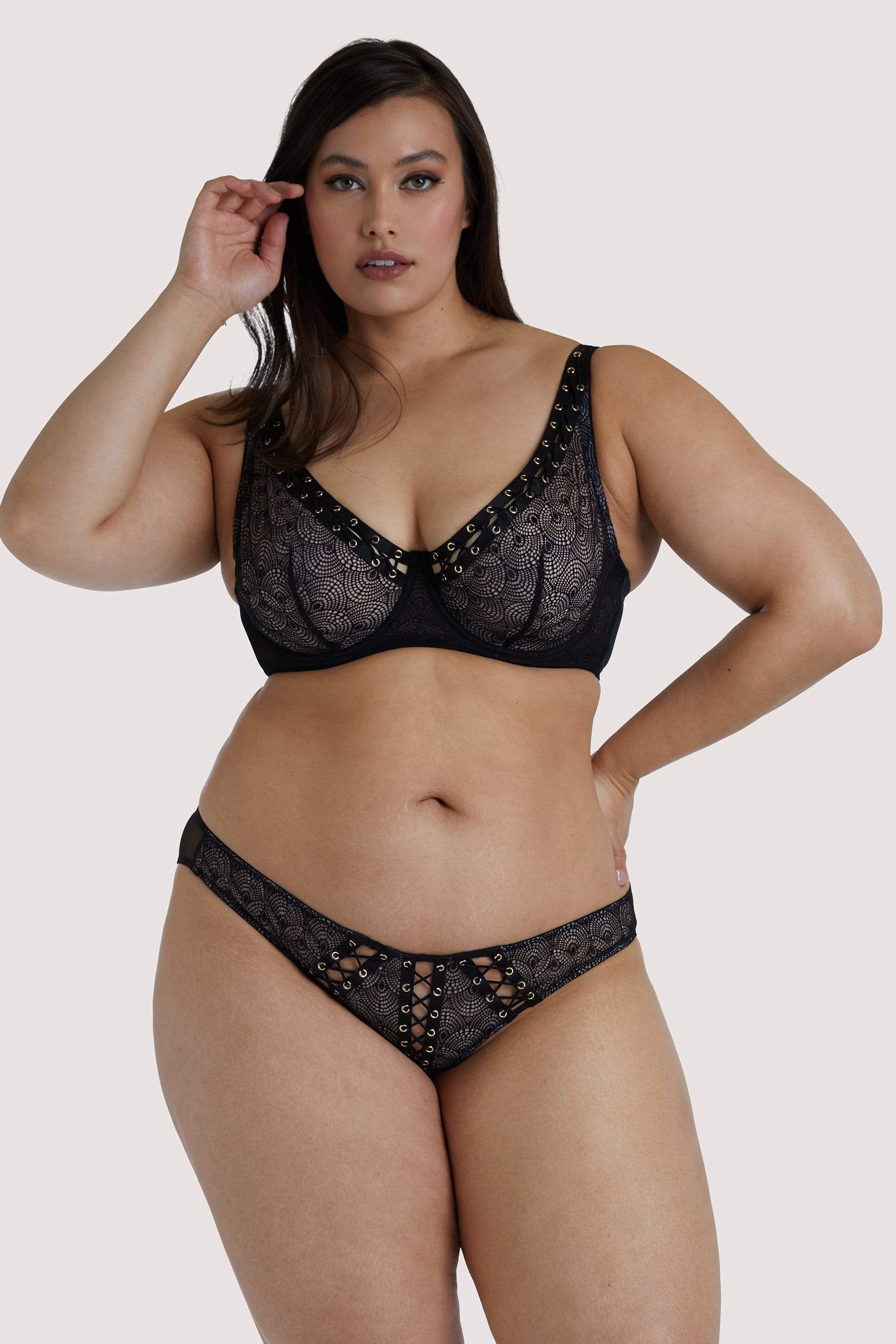 Florence Black Lattice Bra - Image 8