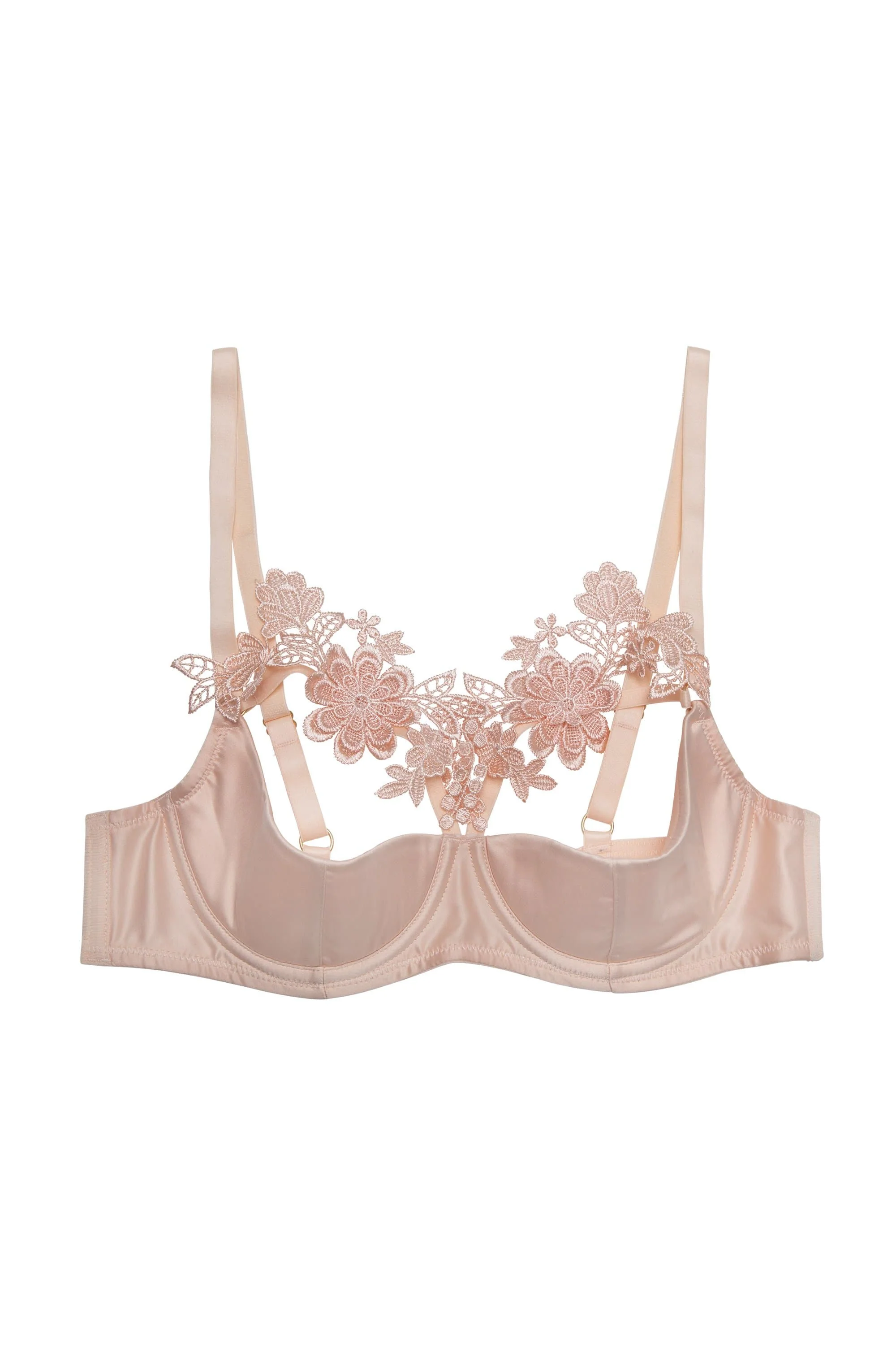 Virginia Peach Guipure Quarter Cup Bra - Image 6