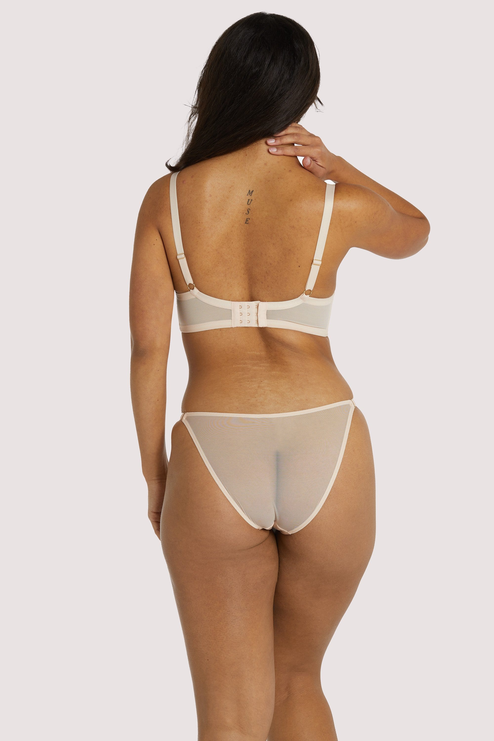 Virginia Peach Guipure Quarter Cup Bra - Image 9