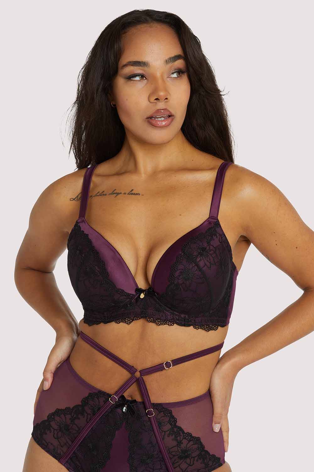 Muriel Purple Plunge Bra - Image 5