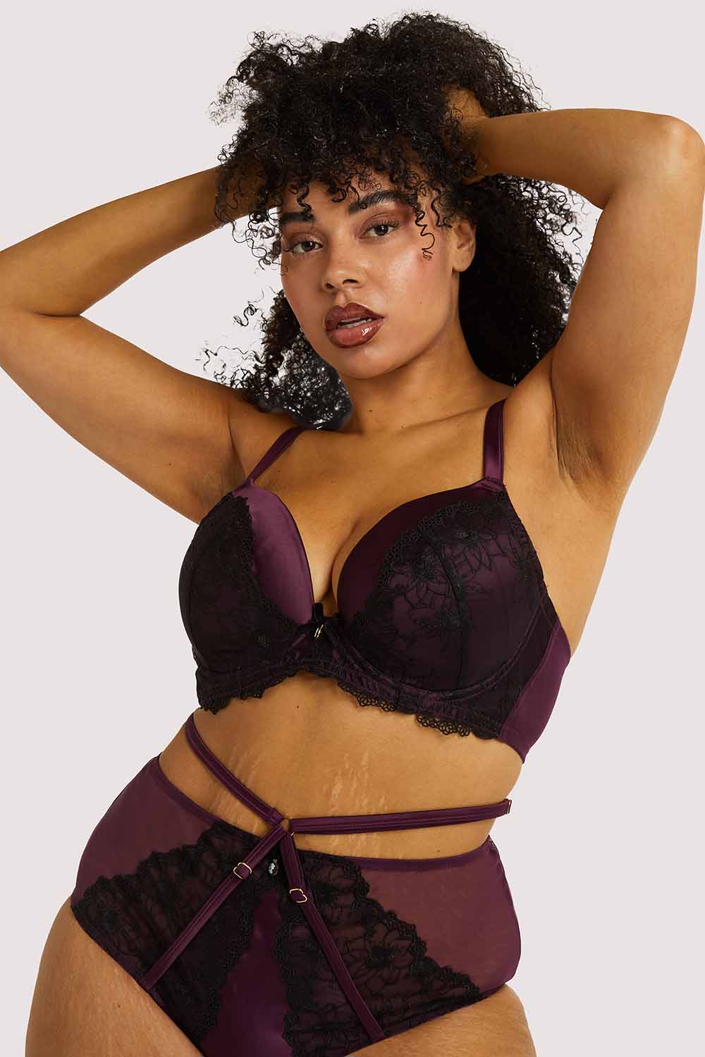 Muriel Purple Plunge Bra - Image 9