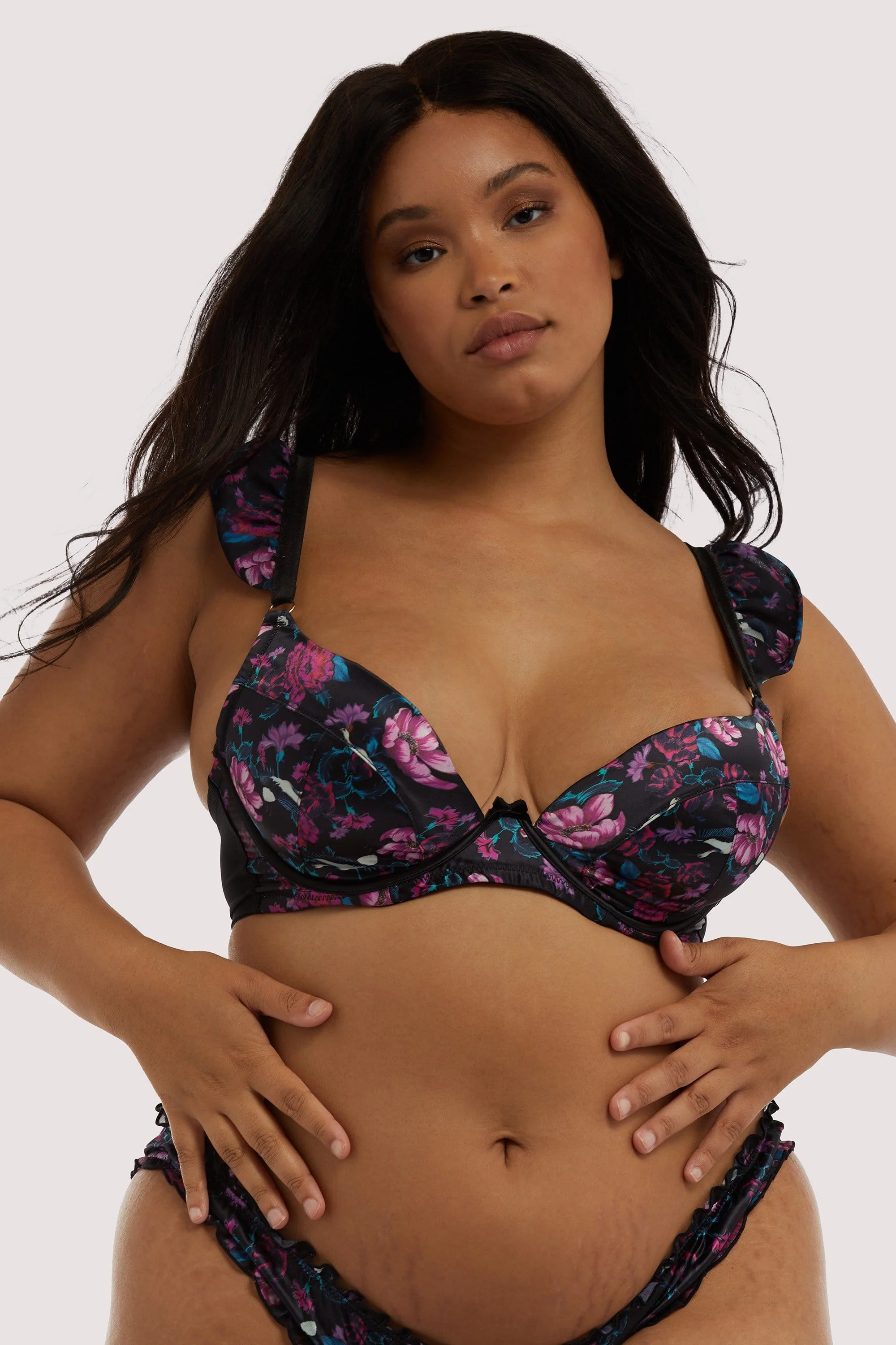 Noriko Crane Print Plunge Bra - Image 9