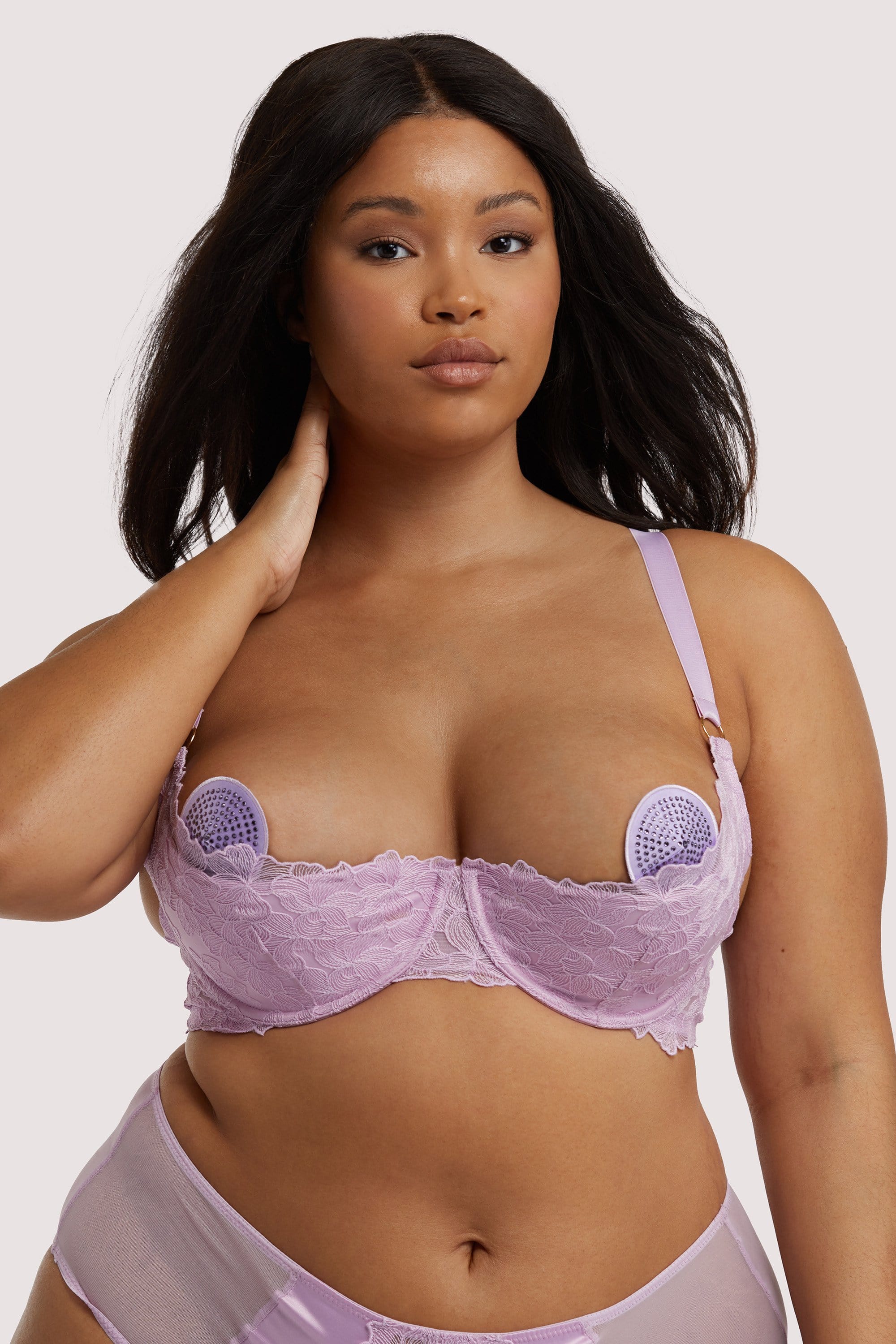 Lila Lilac Quarter Cup Bra - Image 3