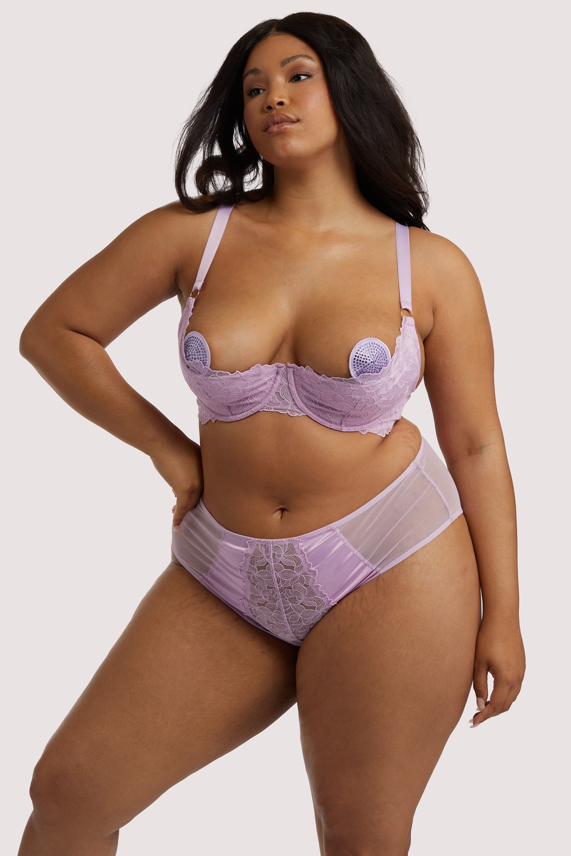 Lila Lilac Quarter Cup Bra - Image 8