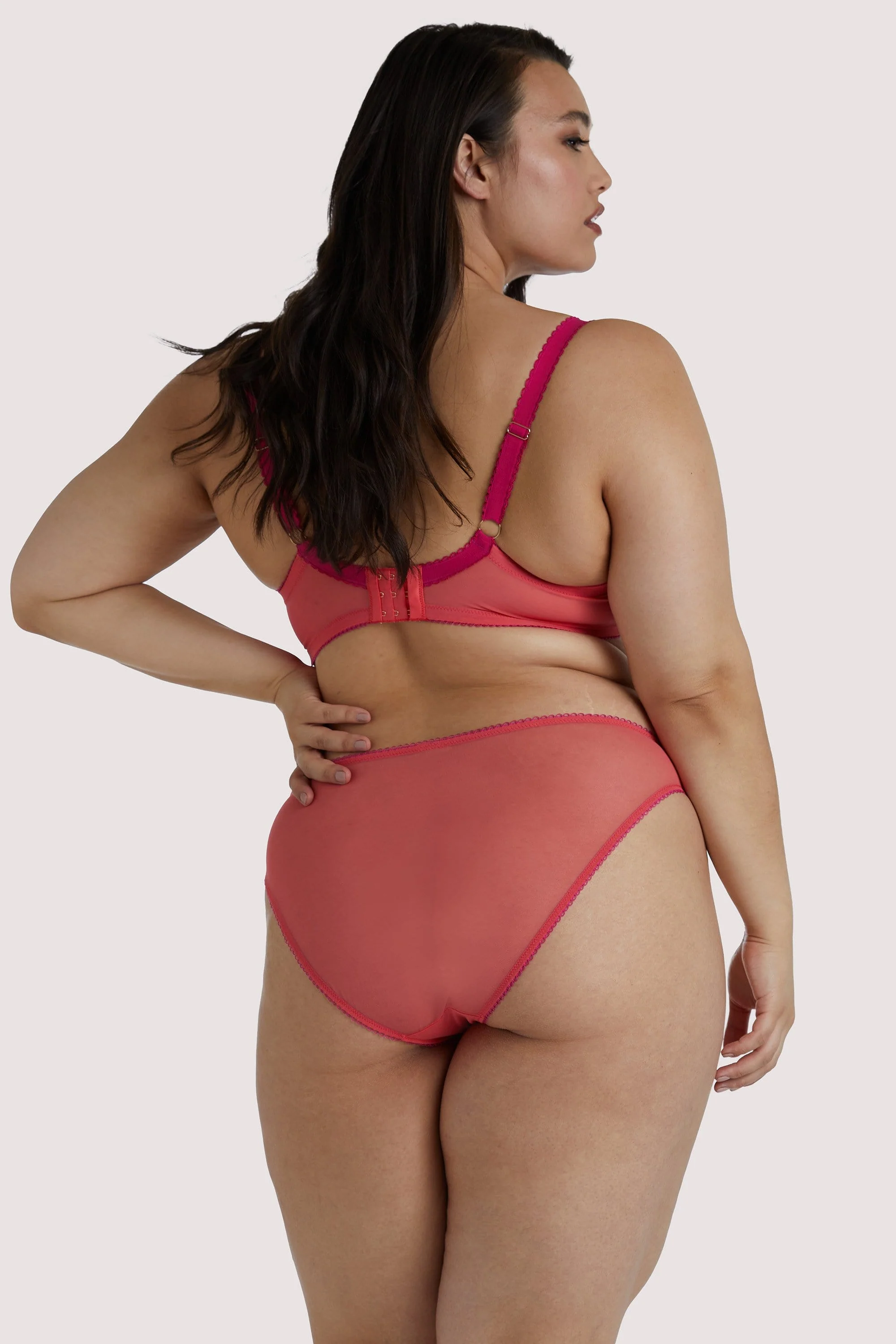Cherry Embroidery Coral Plunge Bra - Image 12