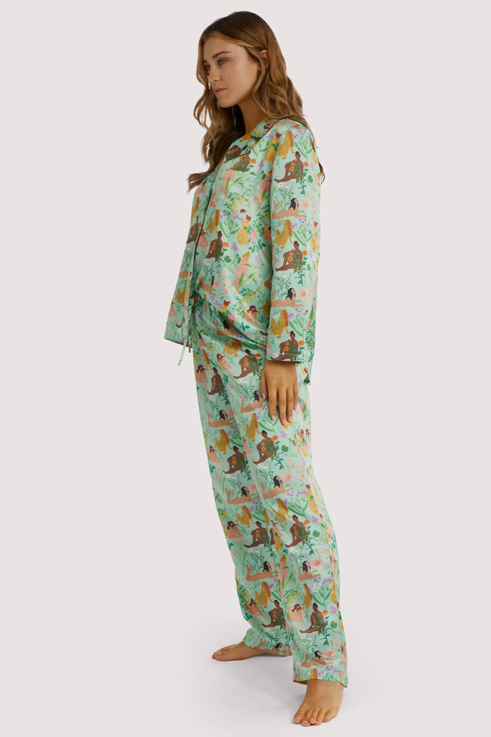 Bodil Jane Recycled Nudes & Flowers Shirt - Image 4