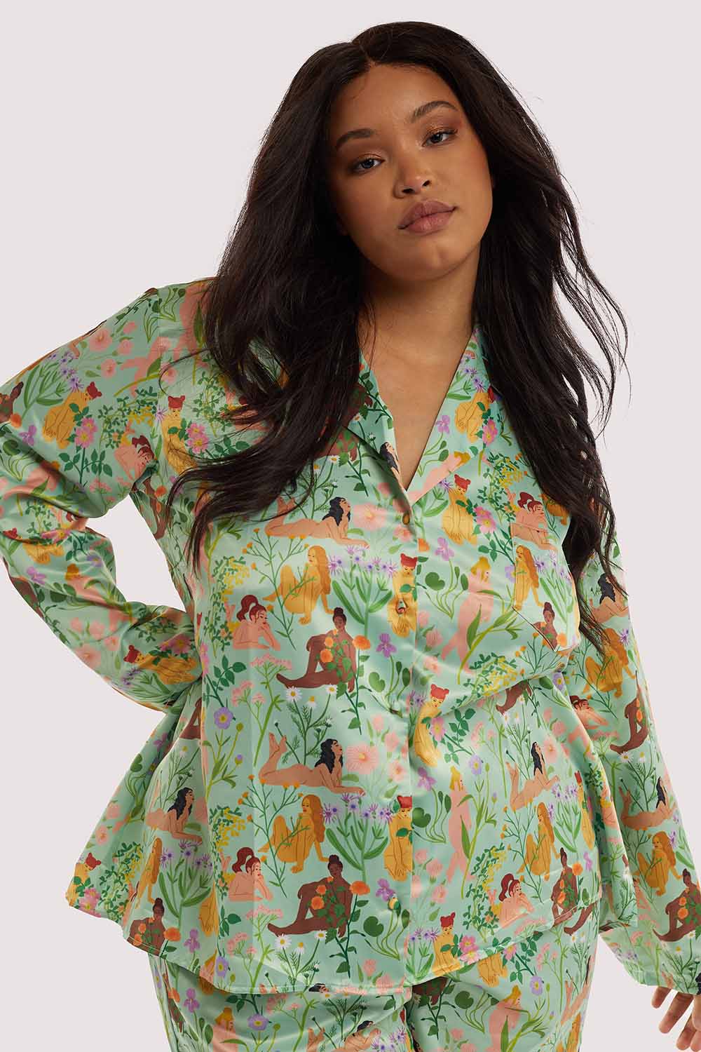 Bodil Jane Recycled Nudes & Flowers Shirt - Image 5