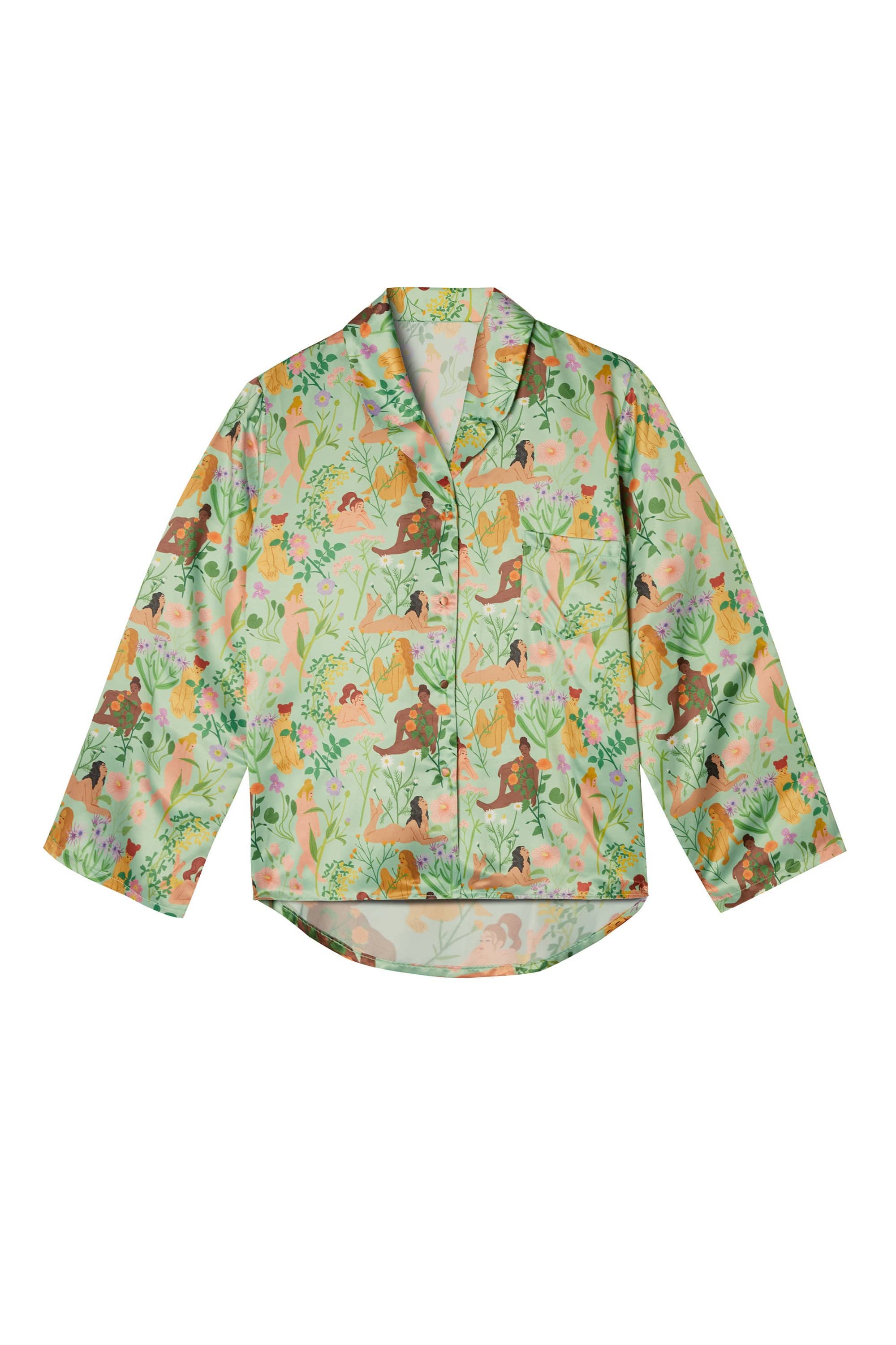Bodil Jane Recycled Nudes & Flowers Shirt - Image 9