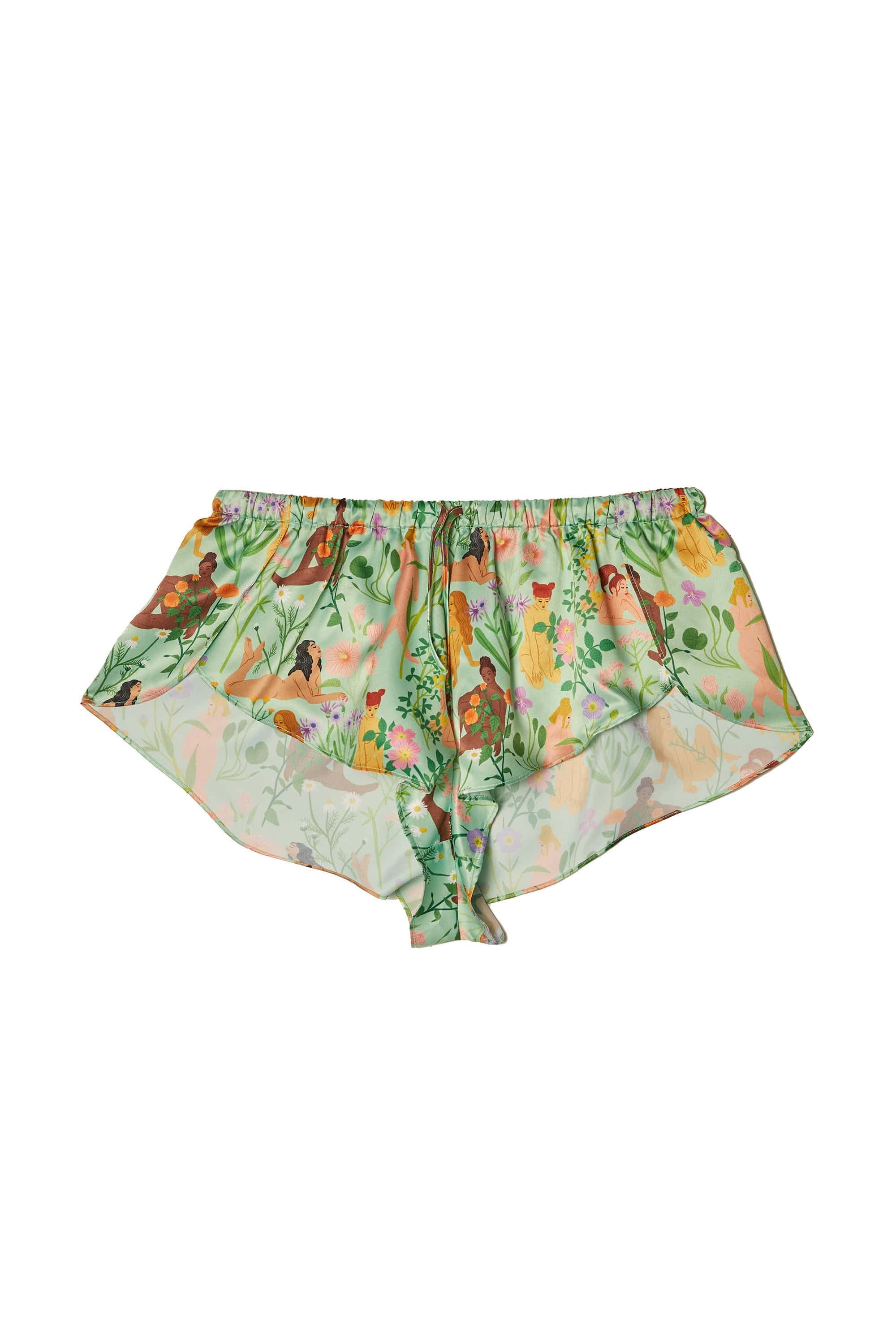 Bodil Jane Recycled Nudes & Flowers Satin Short - Image 10