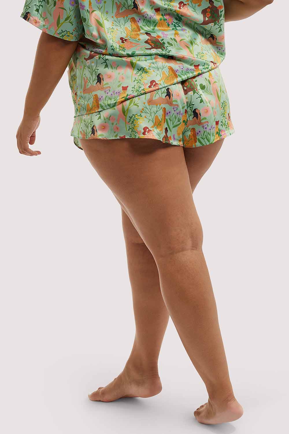Bodil Jane Recycled Nudes & Flowers Satin Short - Image 7