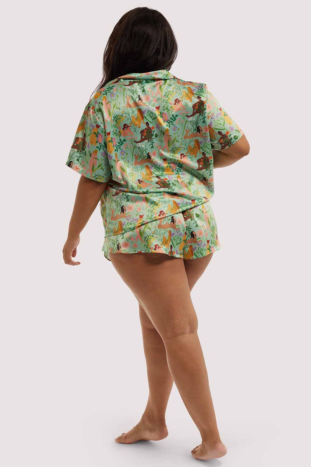 Bodil Jane Recycled Nudes & Flowers Satin Short - Image 9