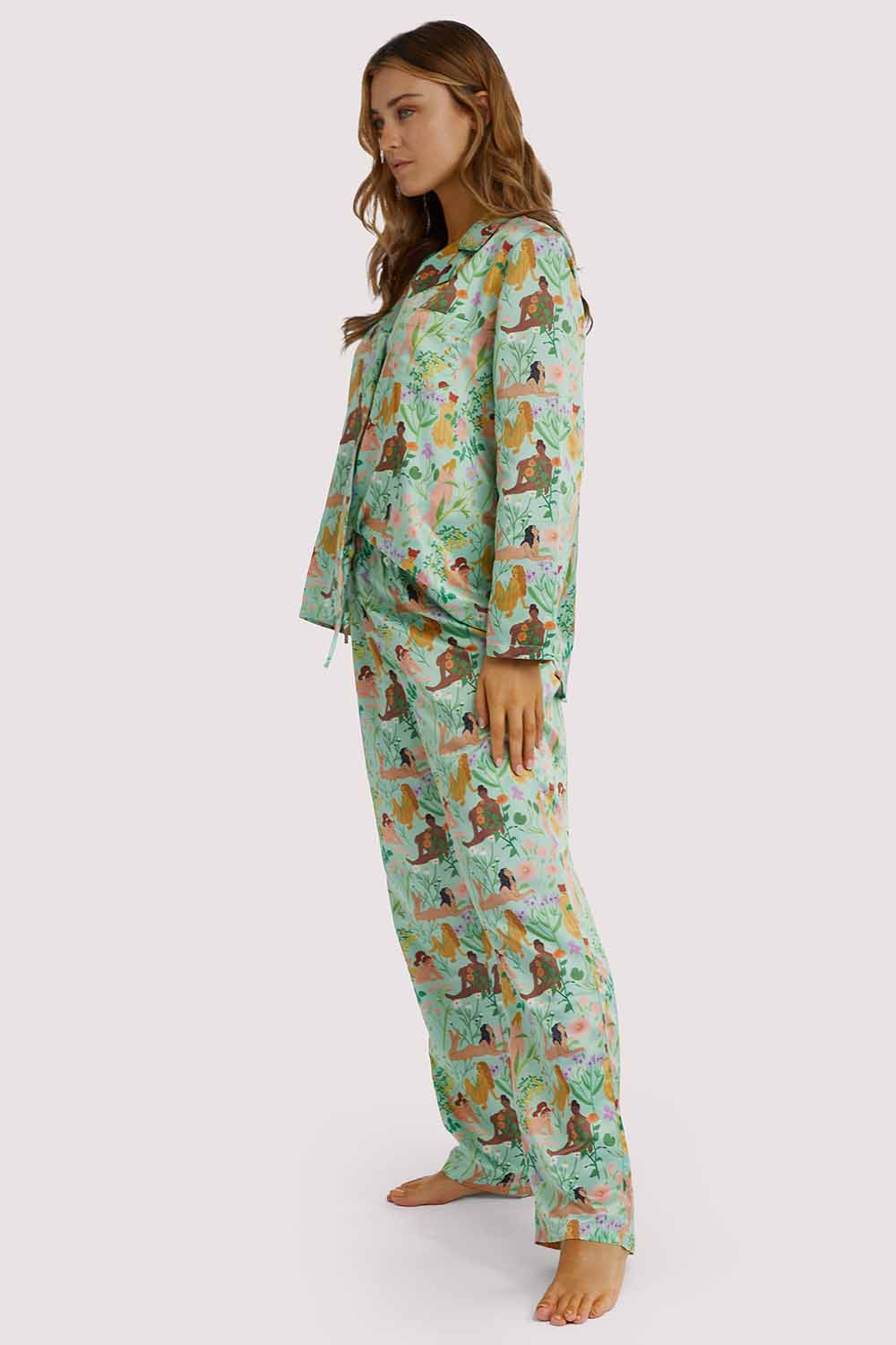 Bodil Jane Recycled Nudes & Flowers Trousers - Image 8
