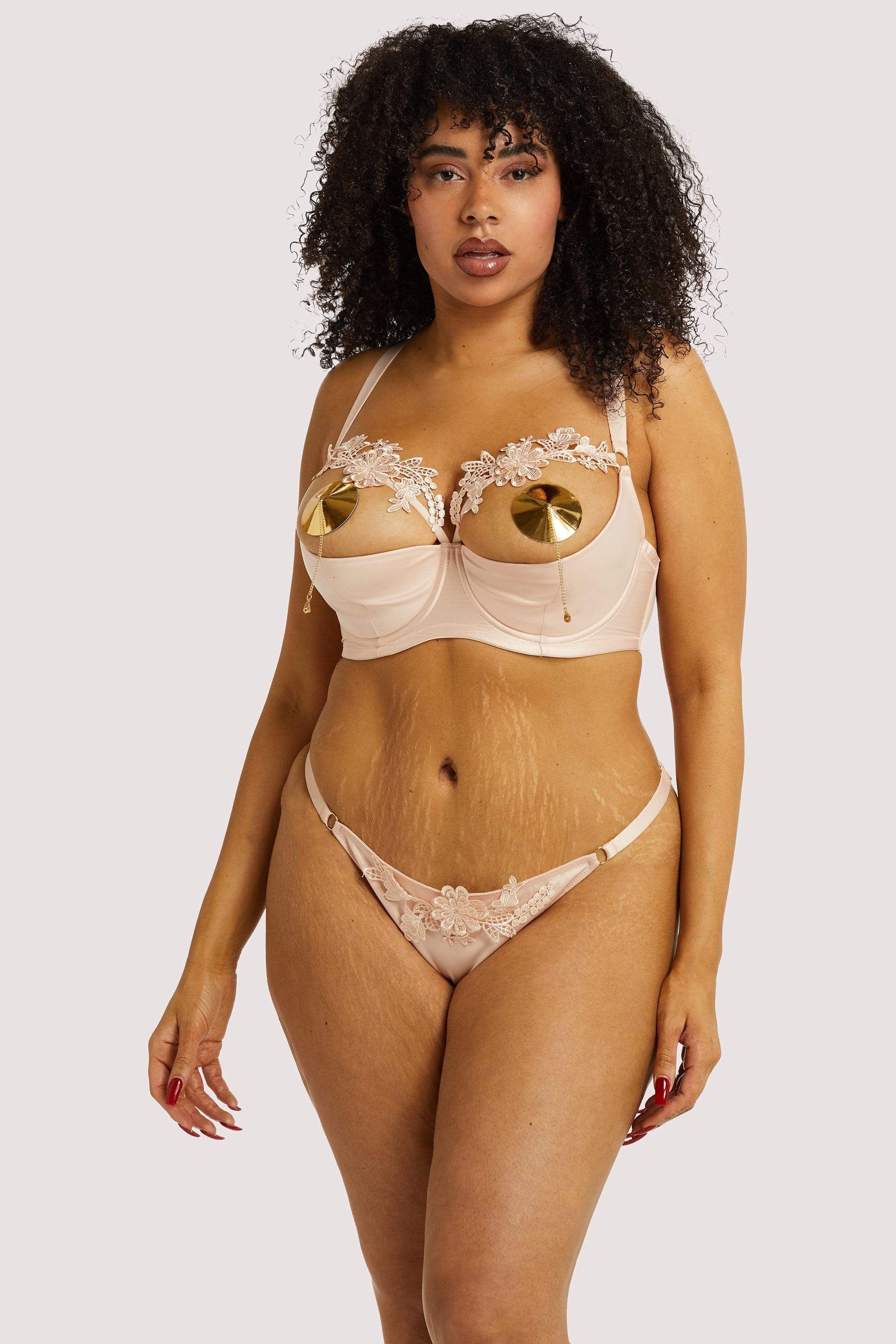 Virginia Peach Guipure Brief - Image 4
