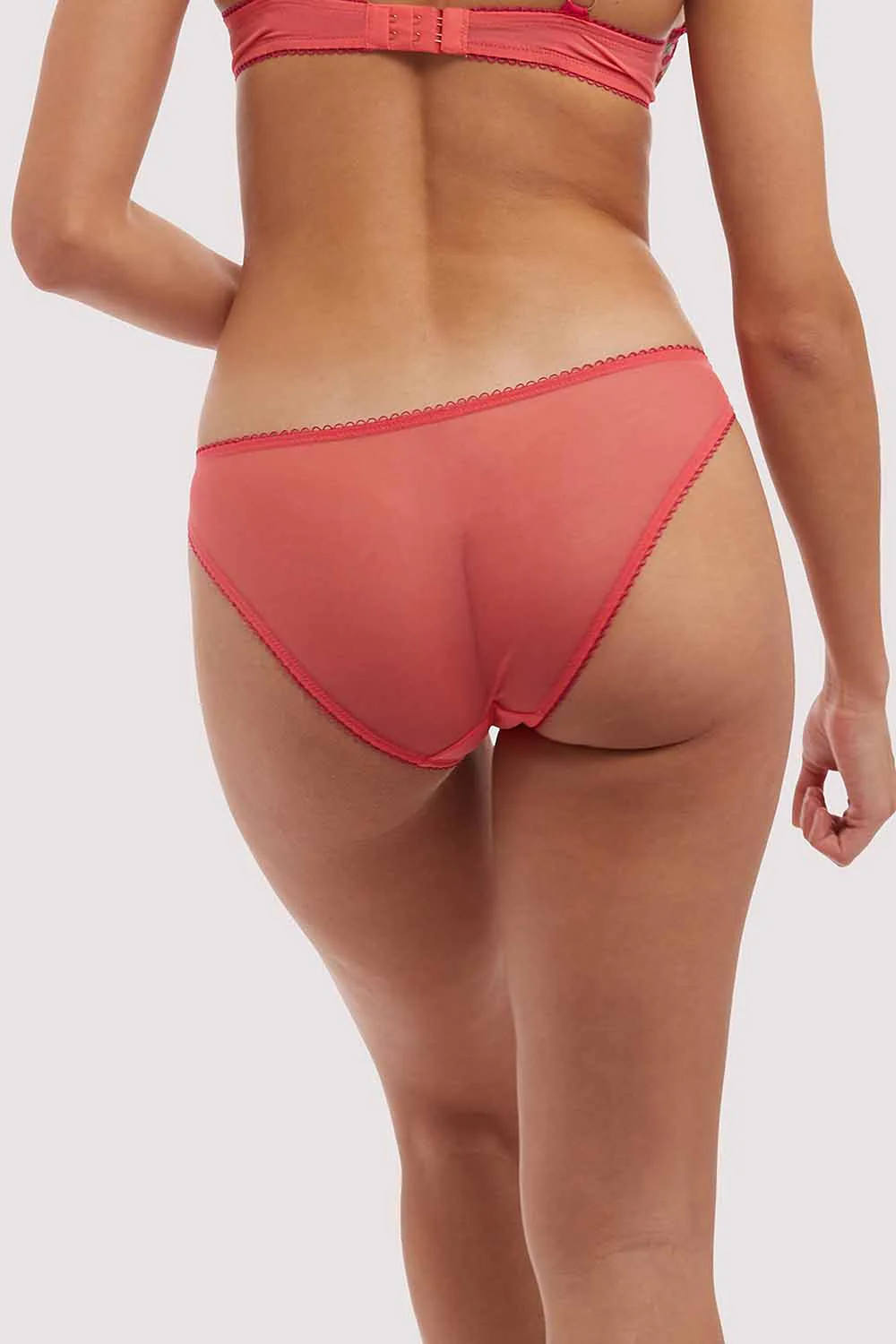 Cherry Embroidery Coral Brief - Image 3