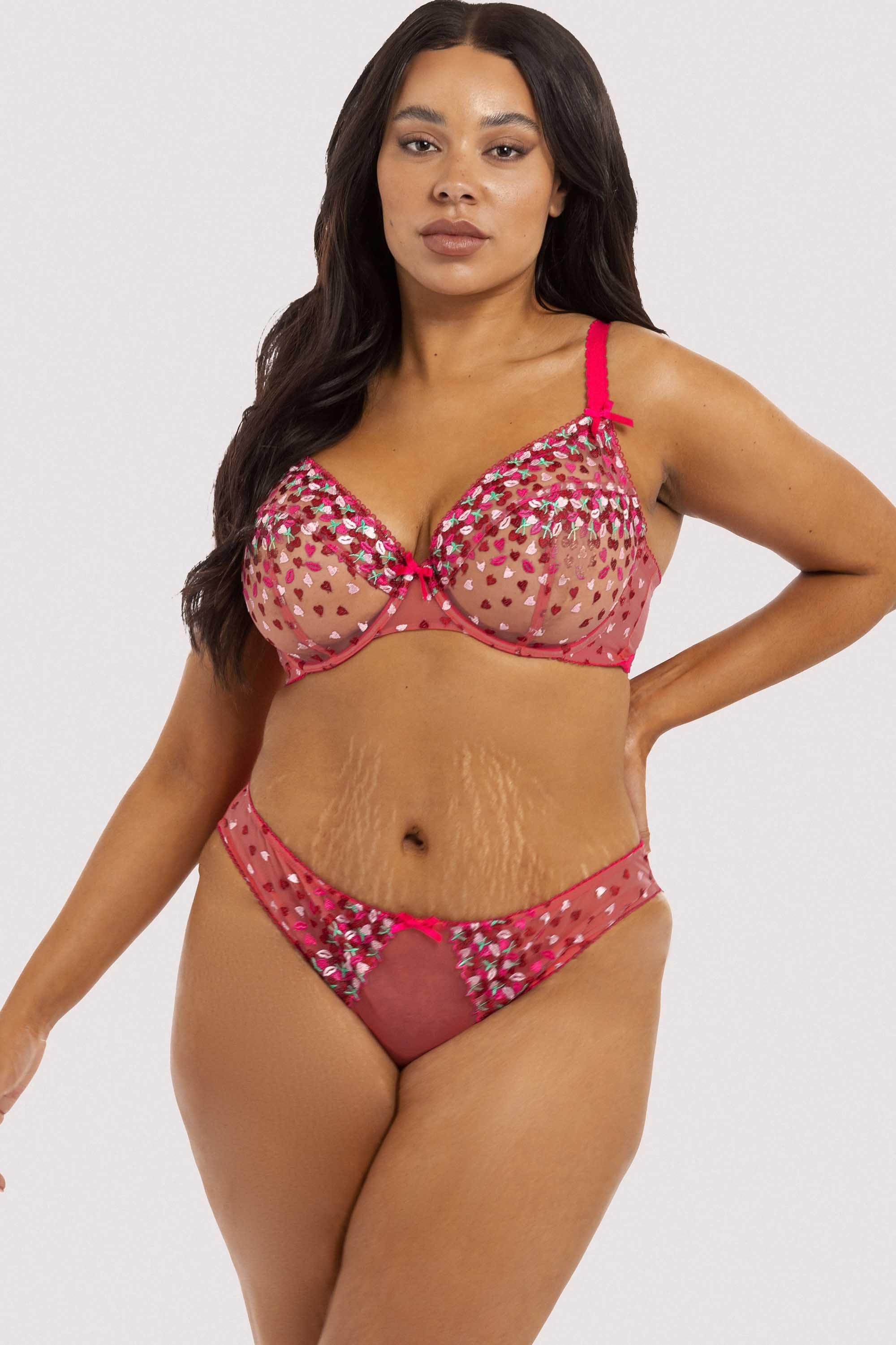 Cherry Embroidery Coral Brief - Image 7