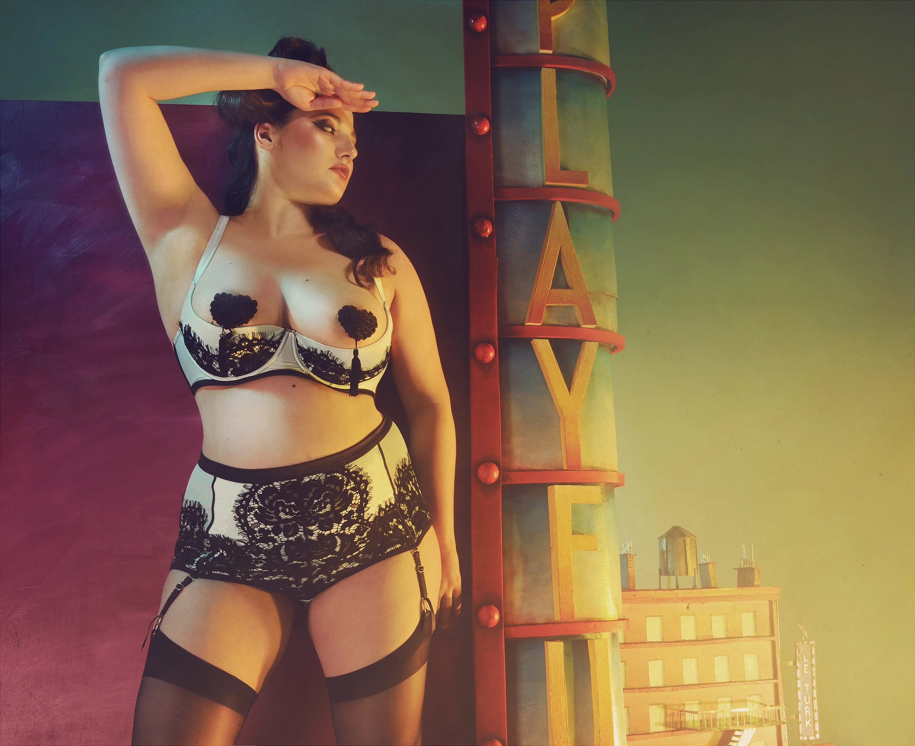 Hedy Mint Curve Lace Quarter Cup Bra - Image 3