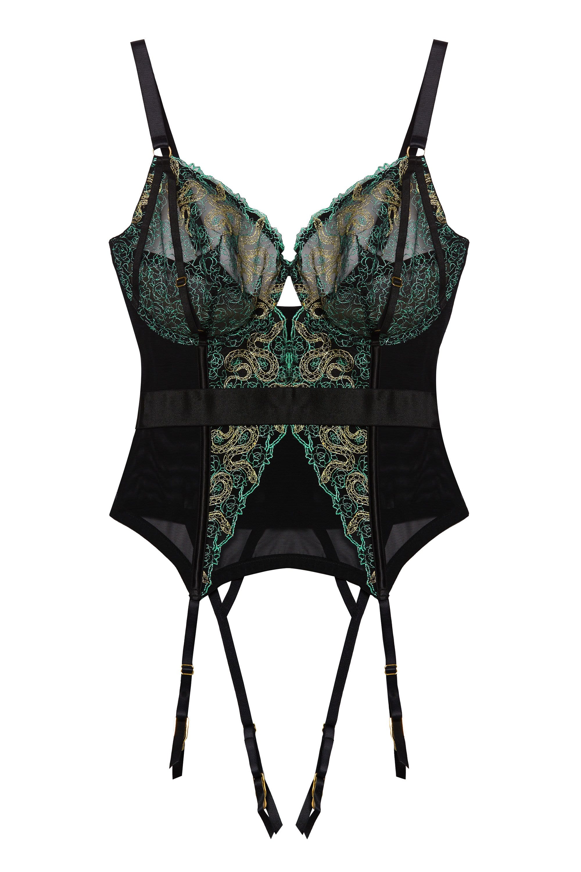 Dakota Green & Gold Snake Basque - Image 10