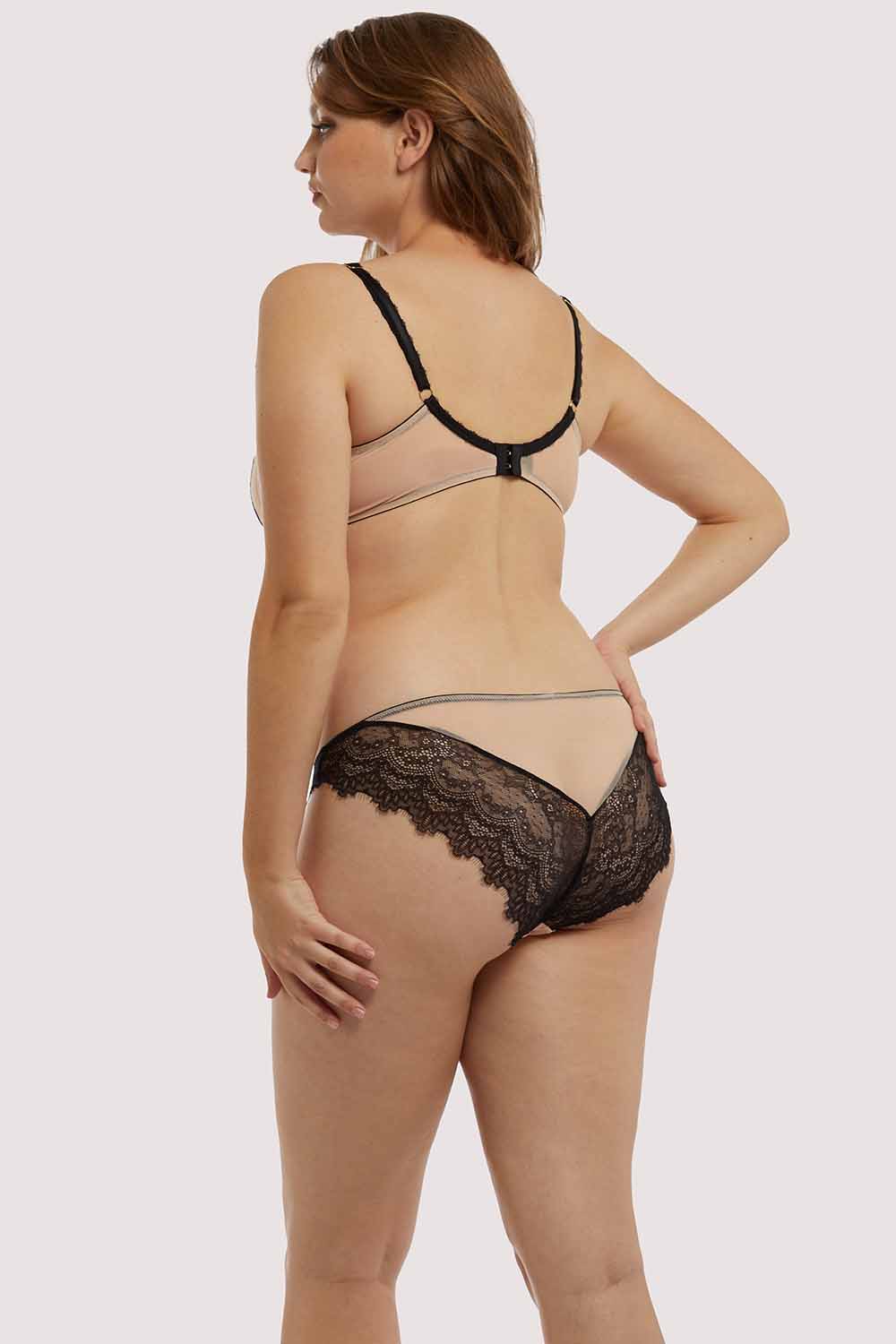 Rosalyn Black and Blush Balcony Bra - Image 10